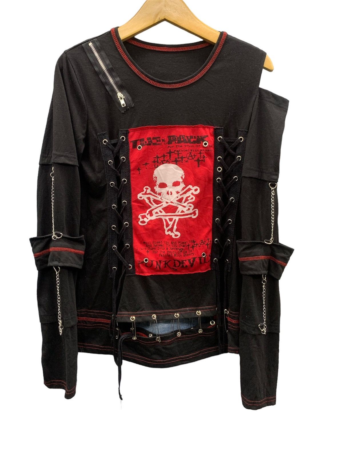 14th Addiction × Japanese Brand × Le Grande Bleu (L.G.B.) PUNK DEVILS CROSS SKULLS BONDAGE STYLE BY additrap Size US M / EU 48-50 / 2 - 7 Thumbnail