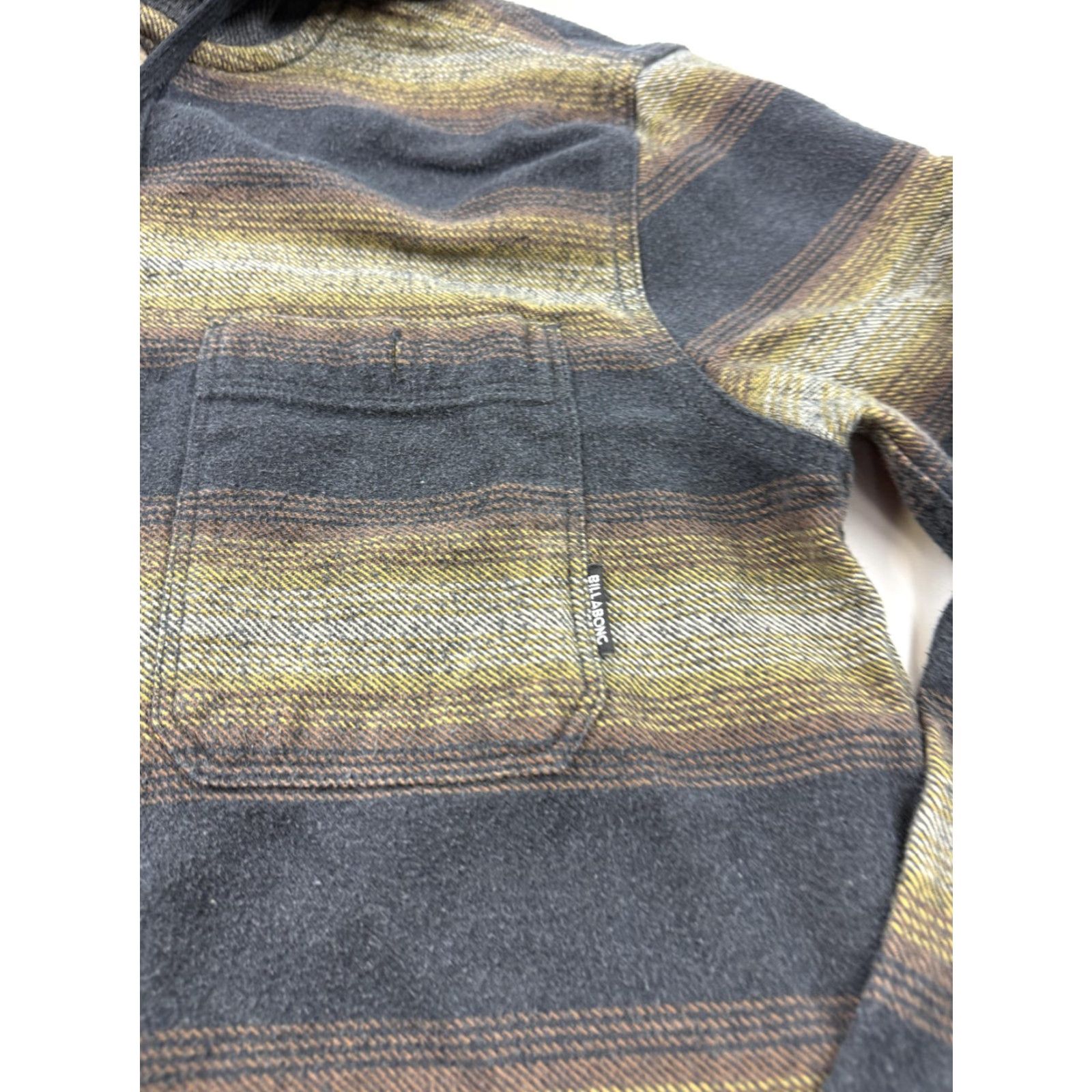 Billabong Billabong Shirt Mens Medium Multicolor Stripe Baja Flannel Hooded Button Front Size US M / EU 48-50 / 2 - 3 Thumbnail