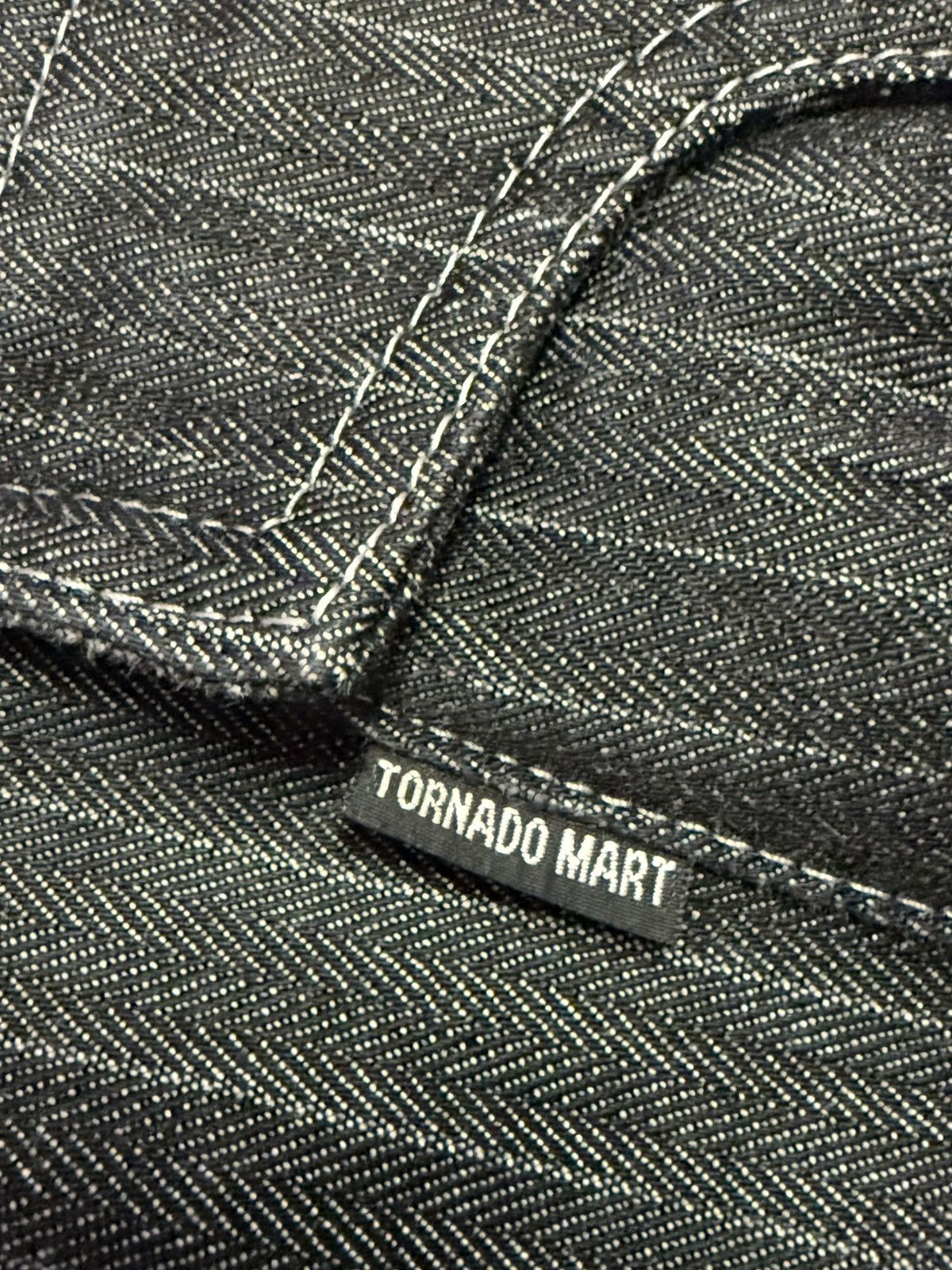 Tornado Mart Tornado Mart Japan Studded Herringbone Cargo Flared Jeans Size US 30 / EU 46 - 20 Thumbnail
