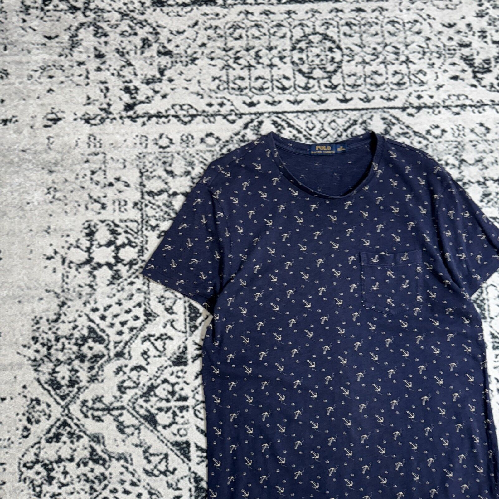 Ralph Lauren × Vintage Ralph Lauren Navy Cotton T-Shirt Size M Sailor Anchor Reg Size US M / EU 48-50 / 2 - 4 Thumbnail