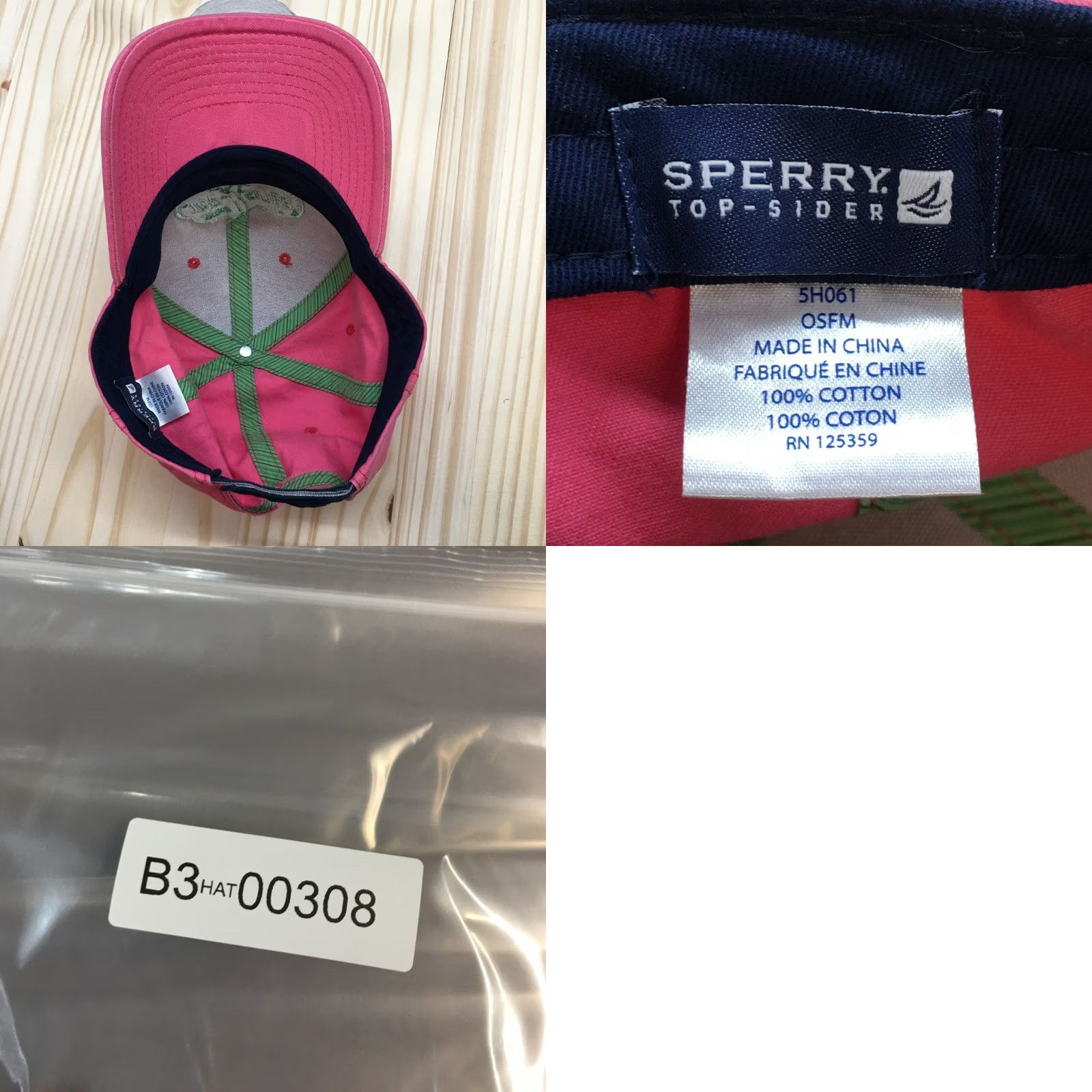 Sperry Sperry Top Sider Baseball Cap Womens Pink One Size Curved Brim Embroidered Logo Size ONE SIZE - 8 Thumbnail