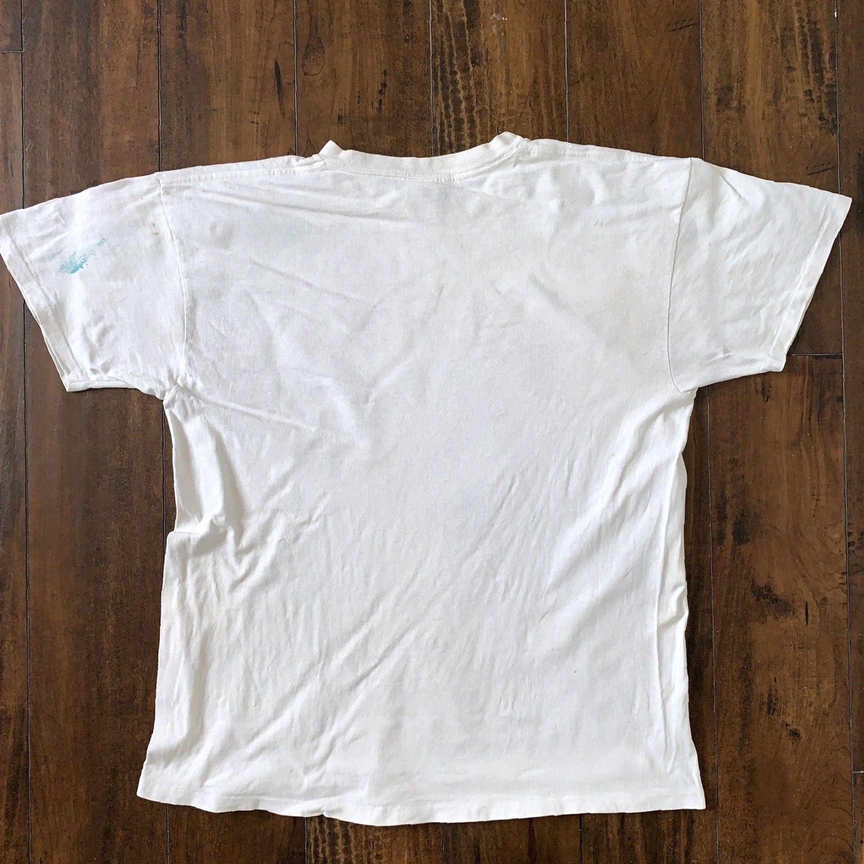 Delta VINTAGE Yea Right T Shirt Tee Music Nirvana Rap Girl Freaknik Bandana Rare Promo Shirt Unisex Adults L White 70s 80s 90s Mens Size US L / EU 52-54 / 3 - 2 Thumbnail