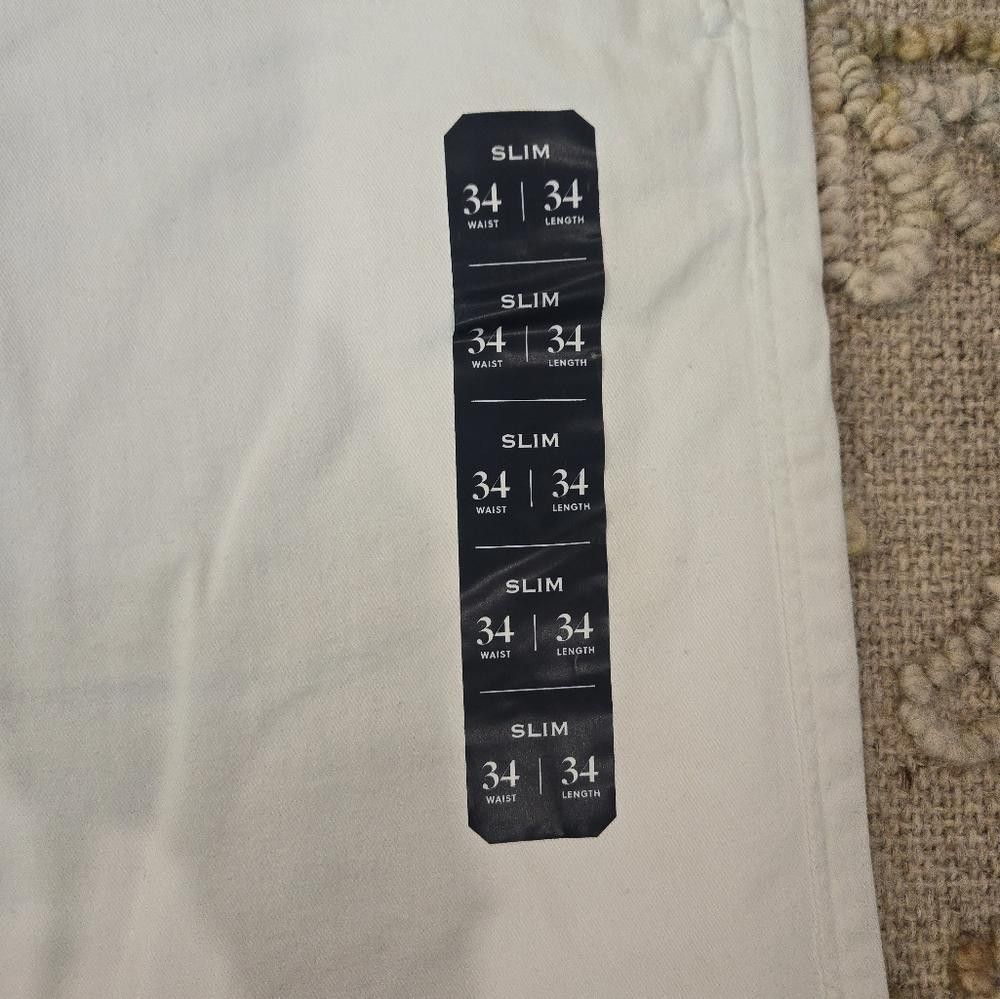 J.Crew J Crew Slim Fit Flex Chino Pant in White Size US 34 / EU 50 - 2 Thumbnail