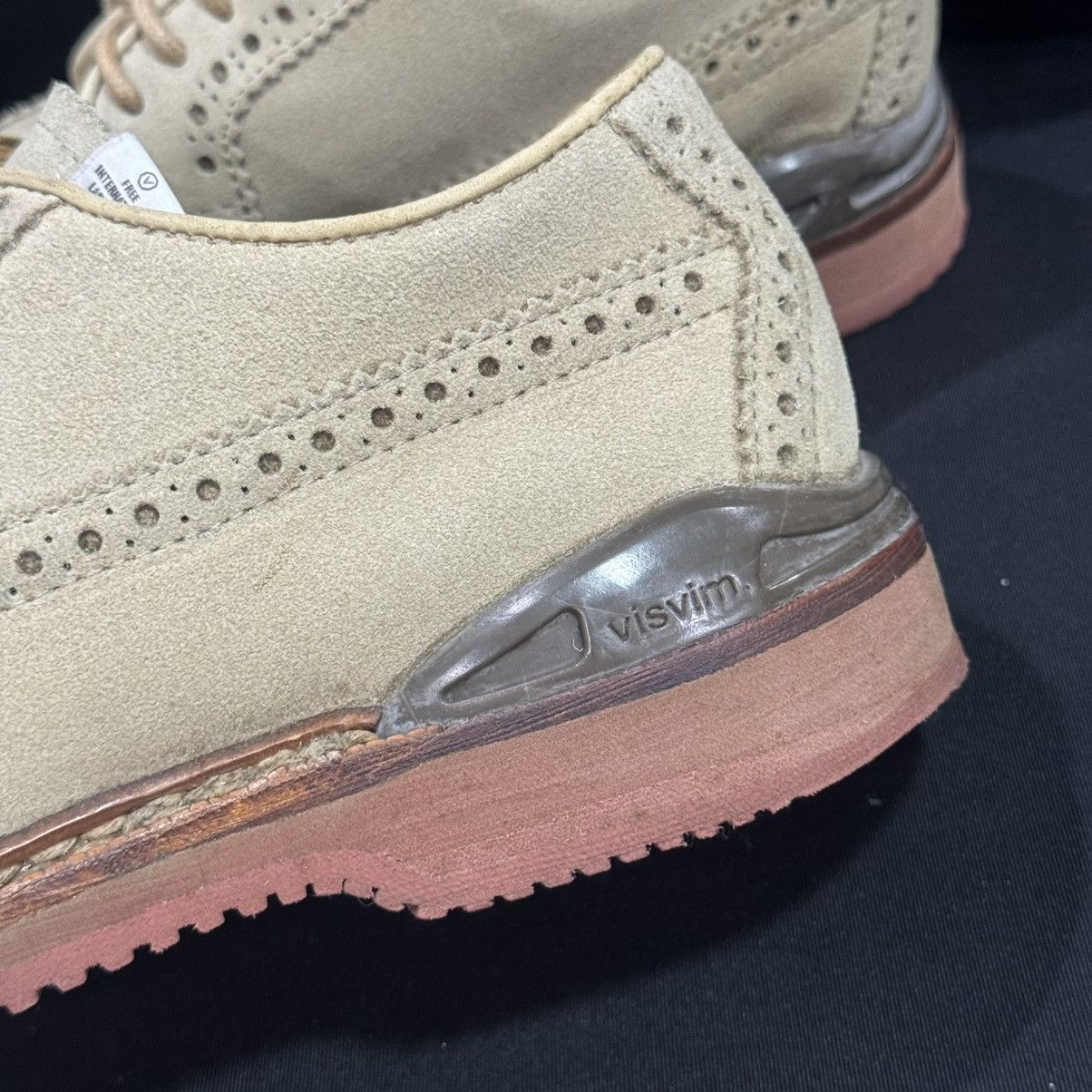 Visvim VISVIM PATRICIAN SAND WT FOLK WINGTIP SUEDE SHOES Size US 8.5 / EU 41-42 - 9 Thumbnail
