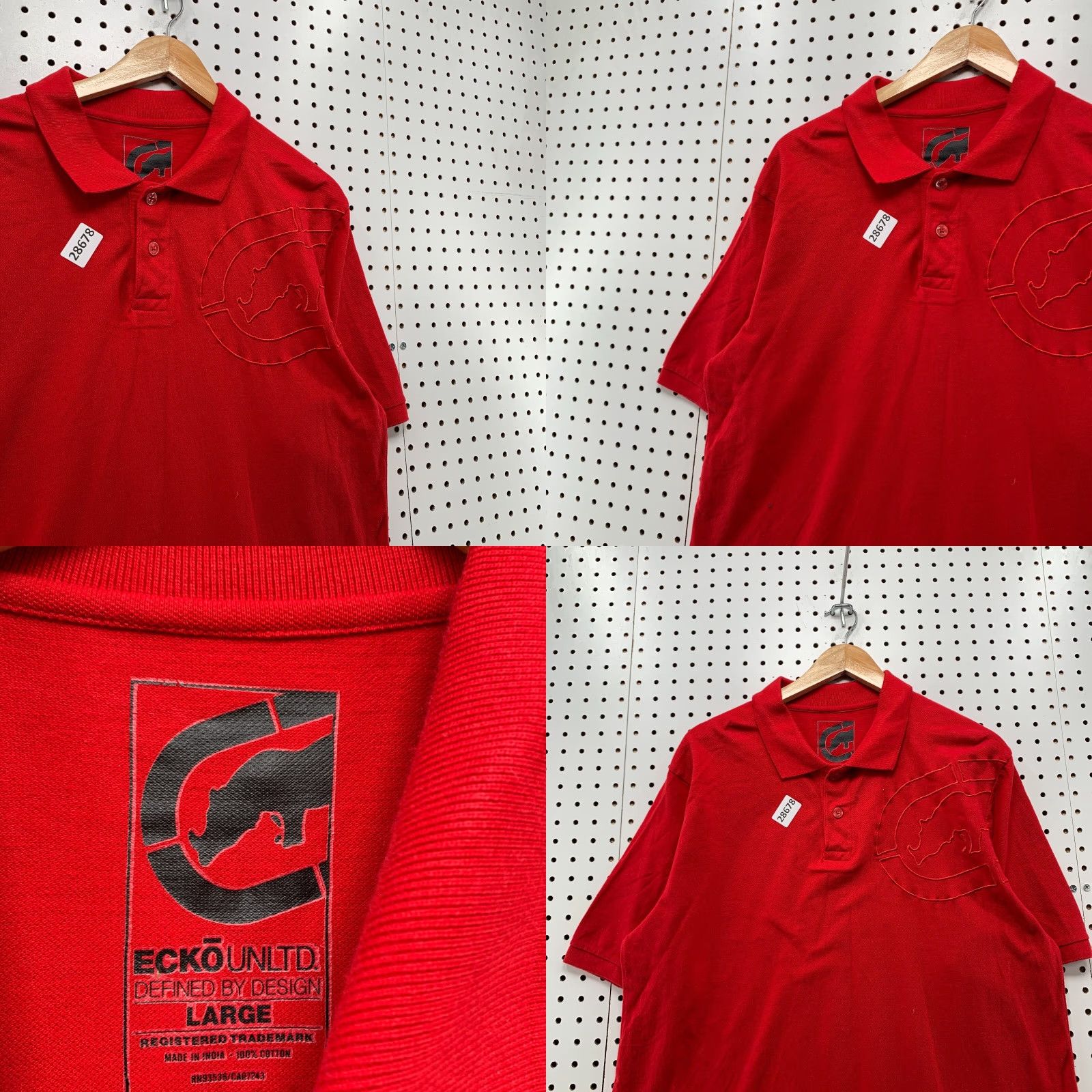 Ecko Unltd. VINTAGE ECKO UNLTD Polo Shirt Red RHINO Mens Large Short Sleeve 23x33.5 Size US L / EU 52-54 / 3 - 8 Thumbnail