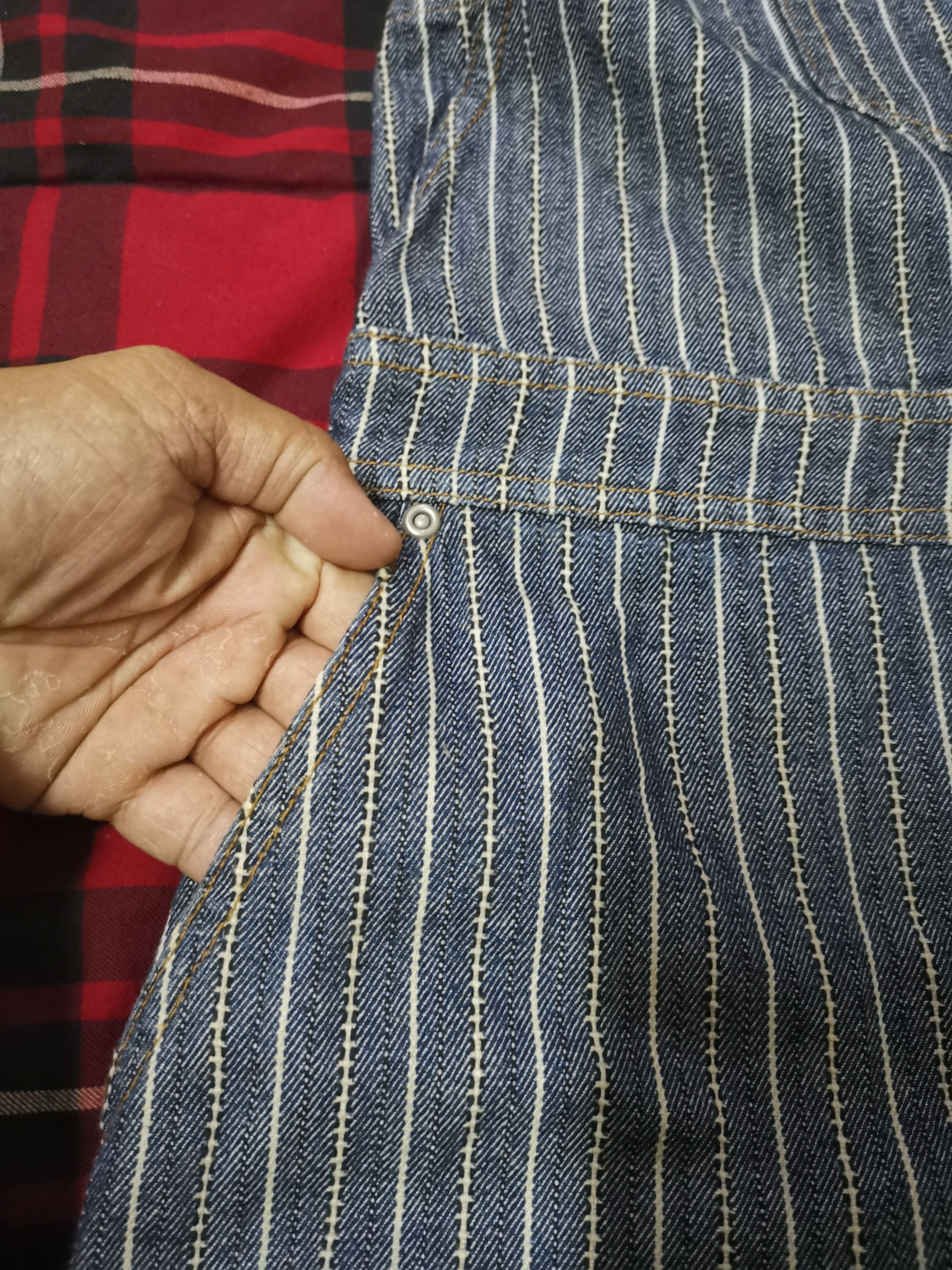 Issey Miyake × Japanese Brand × Ne-Net 💥Rare💥 Vtg Ne-net Issey Miyake Hickory Overall Suspender Size 34" / US 12 / IT 48 - 9 Thumbnail