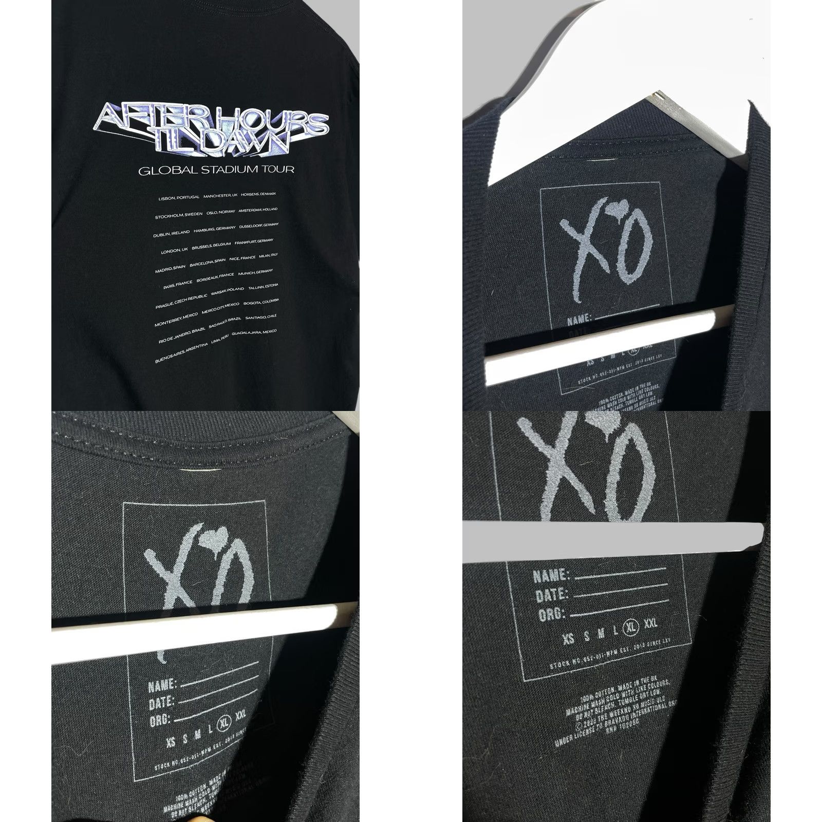 Vintage The Weekend After Hours Til Dawn Global Stadium Tour 2023 T-Shirt XL Black Nike Shirt Mens Crew Neck Short Sleeve Cotton Size US XL / EU 56 / 4 - 8 Thumbnail