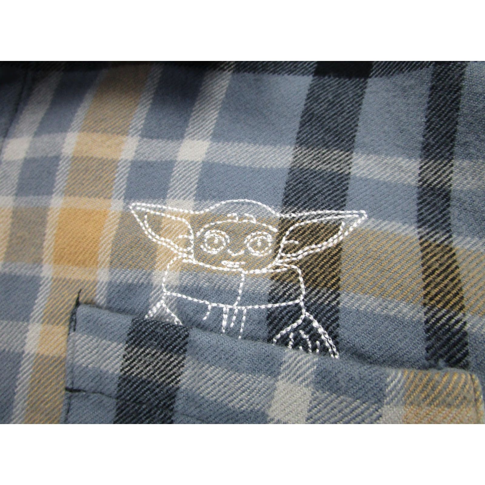 Disney Star Wars Shirt Mens Medium Blue Plaid Cakeworthy This Is The Way Flannel Shirt Size US M / EU 48-50 / 2 - 5 Thumbnail