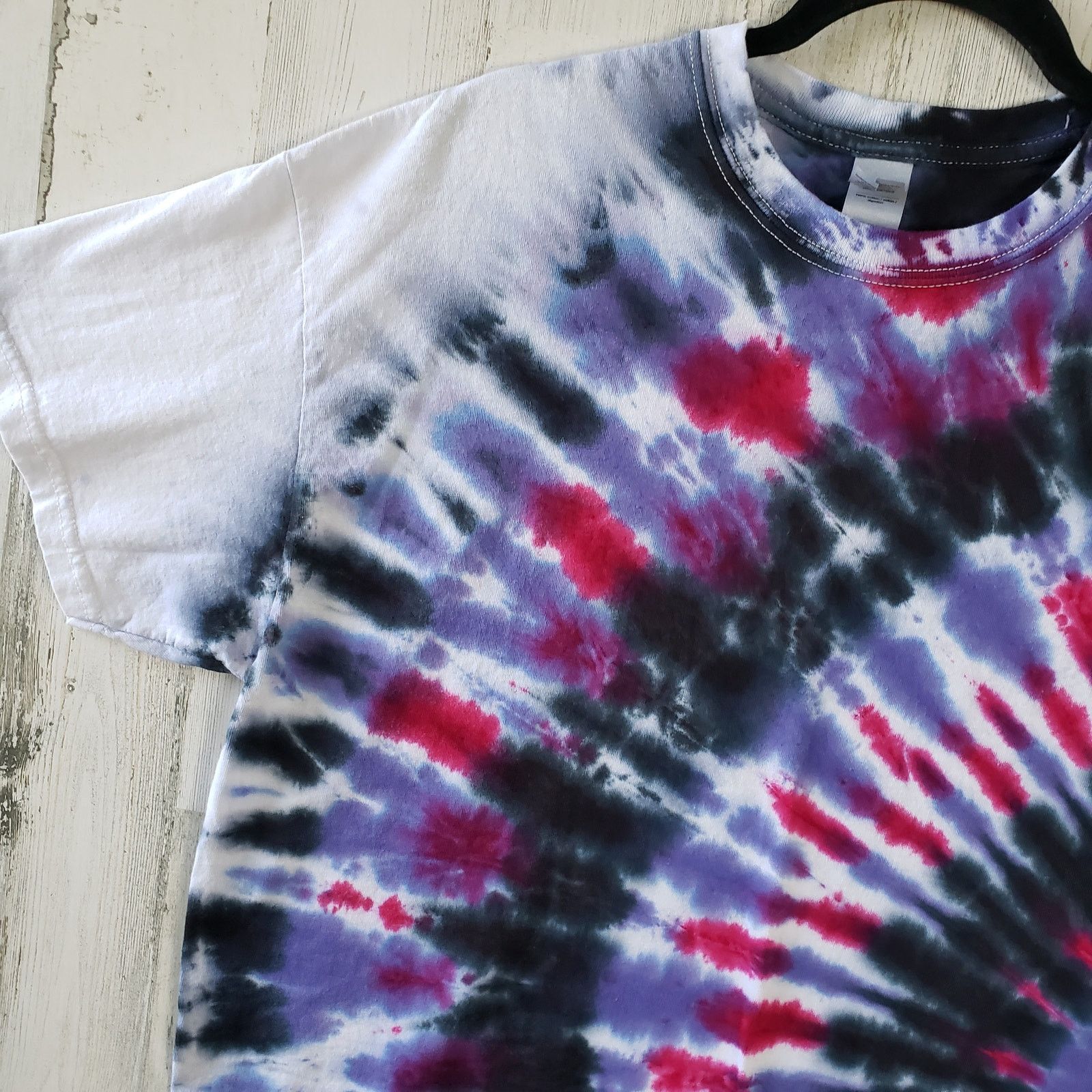 Gildan Gildan Lavender Fuchsia Black Tie Dye T-Shirt Size Large Size US L / EU 52-54 / 3 - 3 Thumbnail