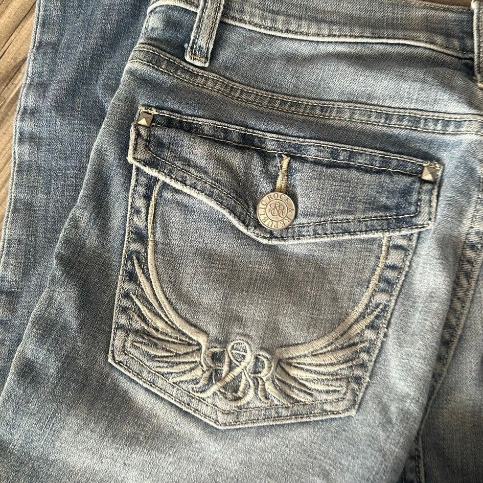 Rock & Republic rock&republic light blue wing embroidered skinny jeans Size 28" / US 6 / IT 42 - 3 Thumbnail