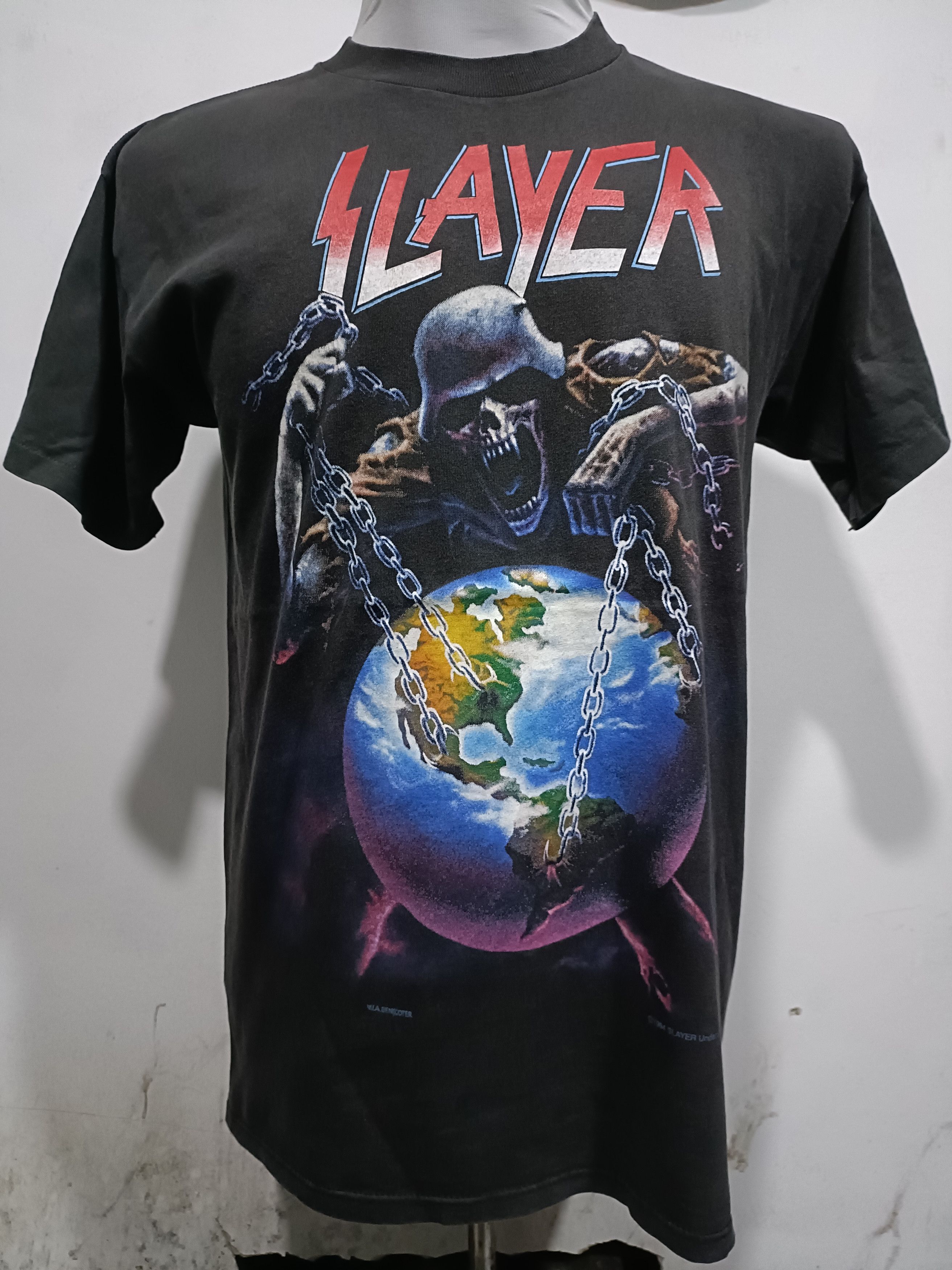 Vintage Vintage 1994 Slayer Australasian Tour T shirt Size US L / EU 52-54 / 3 - 1 Thumbnail