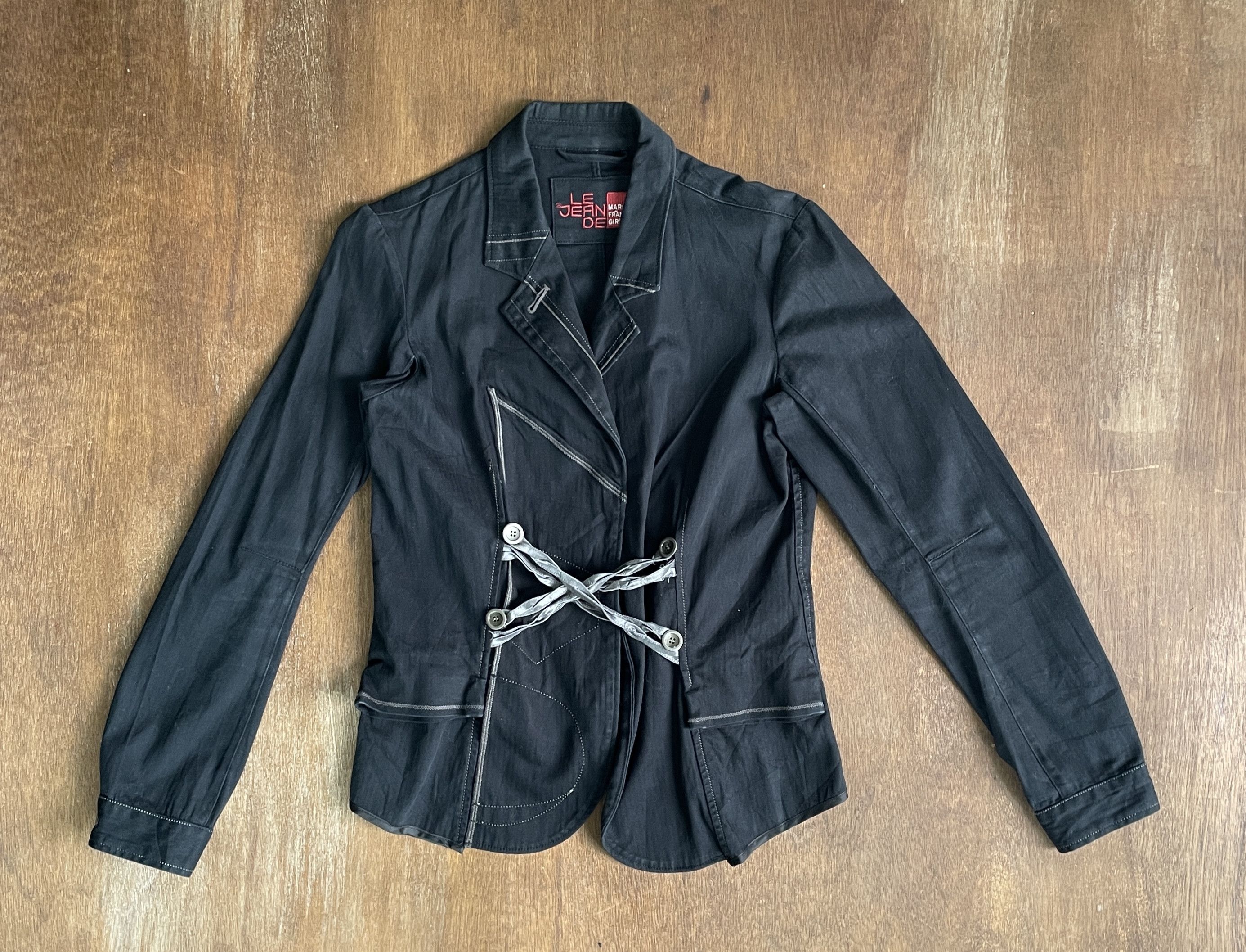Marithe + Francois Girbaud MARITHE FRANCOIS GIRBAUD Lace Y2K Jacket Size US XXS / EU 40 - 1 Thumbnail