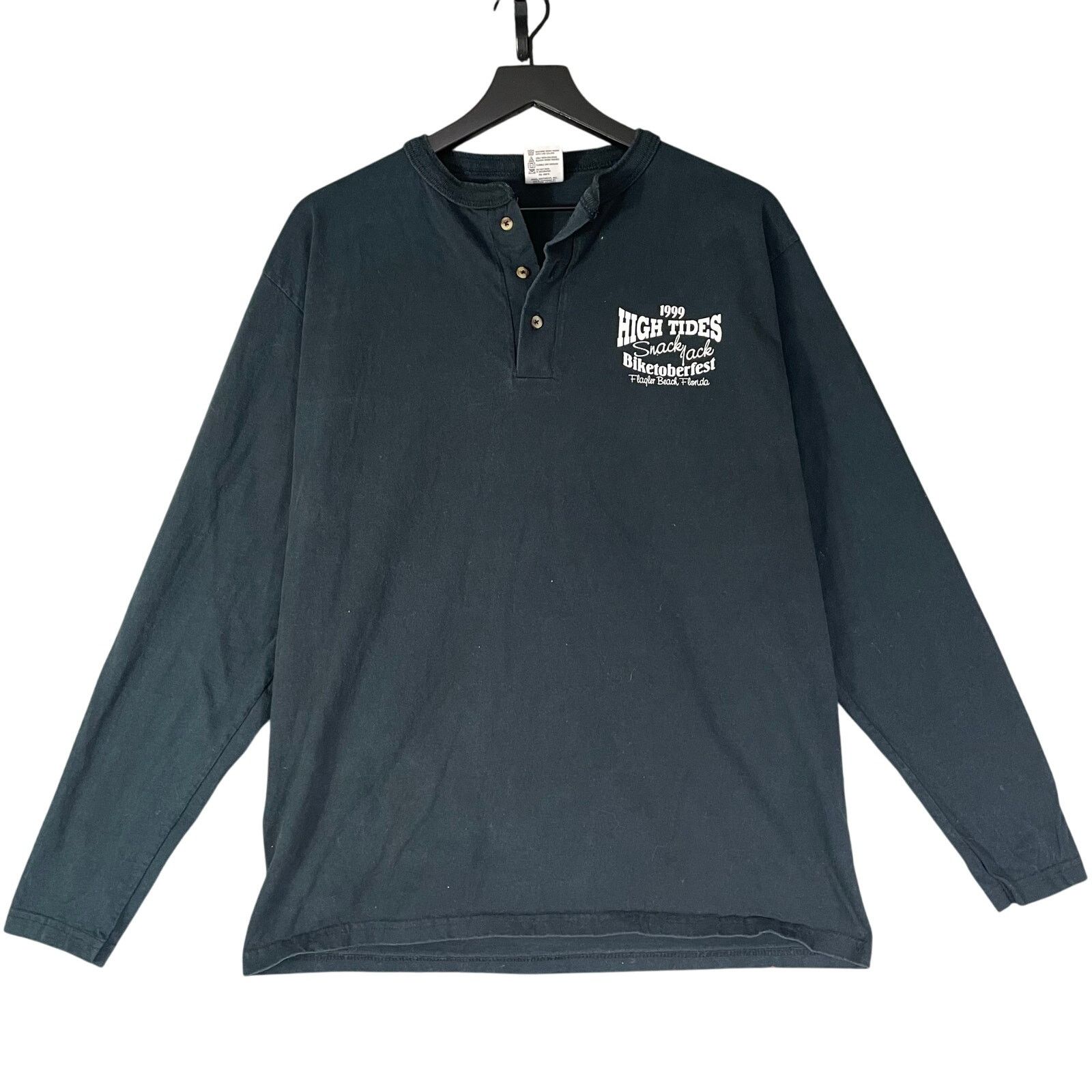 Vintage 1999 High Tides Snack Jack Biketoberfest Long Sleeve Shirt L Size US L / EU 52-54 / 3 - 8 Thumbnail