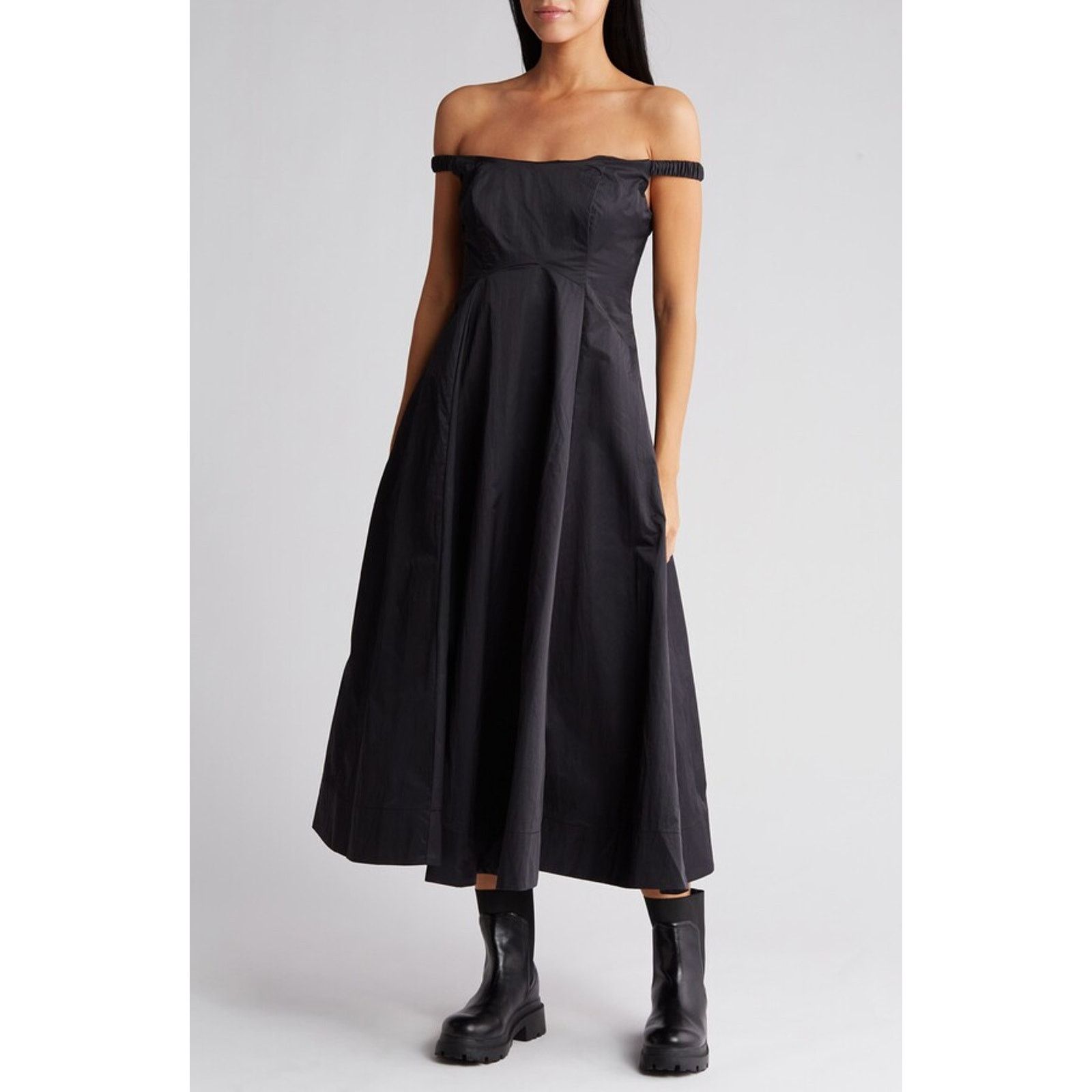 Free People New Free People Alinda Dress $228 Sz 4 OFF-THE-SHOULDER Size S / US 4 / IT 40 - 3 Thumbnail