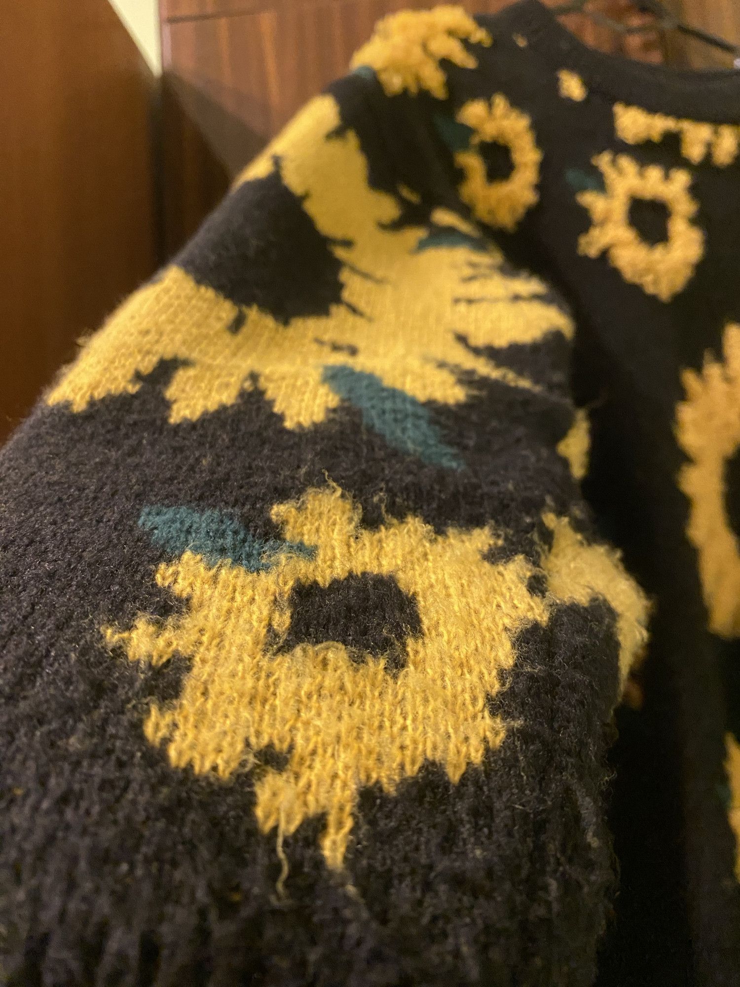 Japanese Brand × Vintage Japanese Vintage Sunflower Knitted Sweater Size US M / EU 48-50 / 2 - 5 Thumbnail