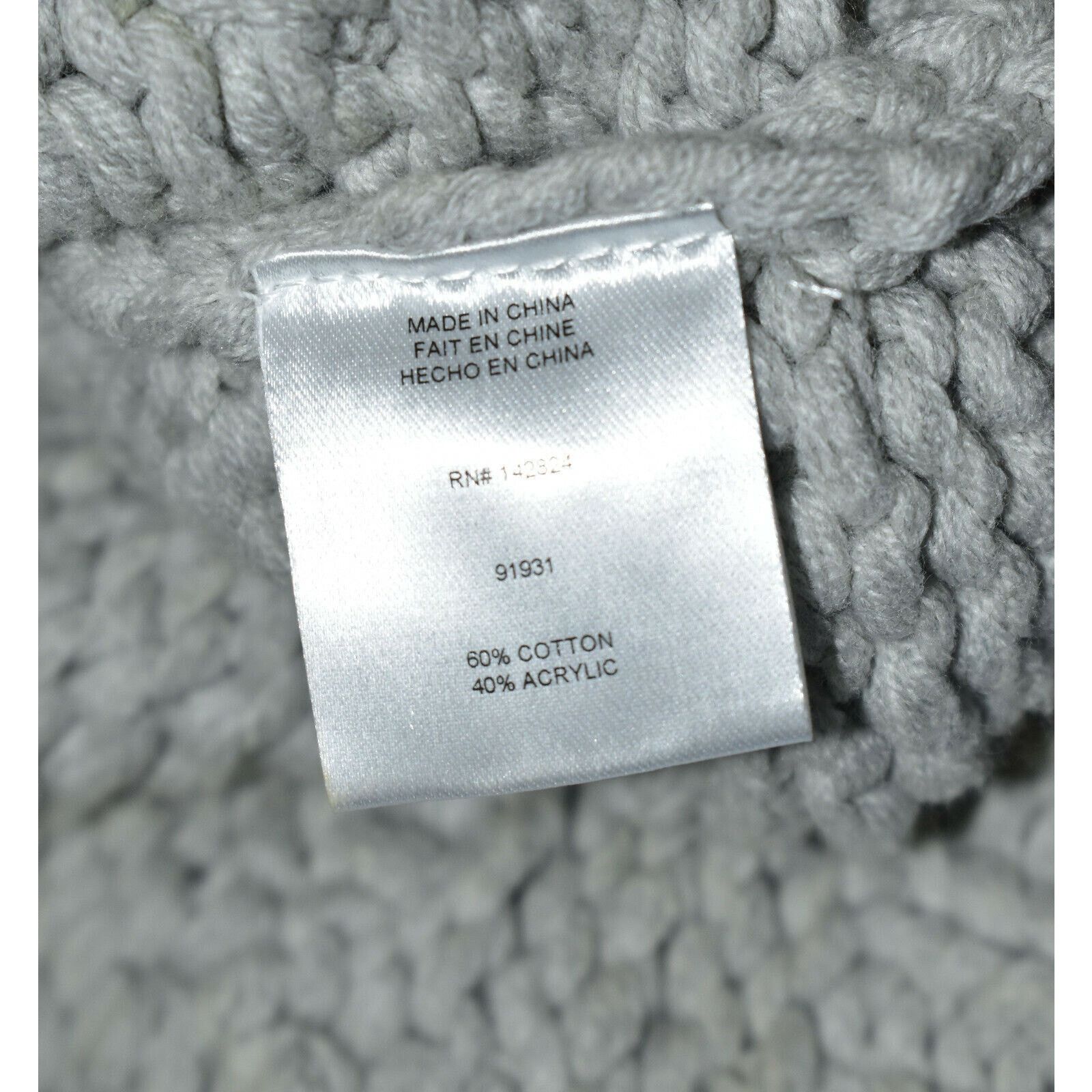 Caron Callahan A6 NEW CALLAHAN Light Gray Knit Cotton/Acrylic Sweater Sz M Size M / US 6-8 / IT 42-44 - 8 Thumbnail