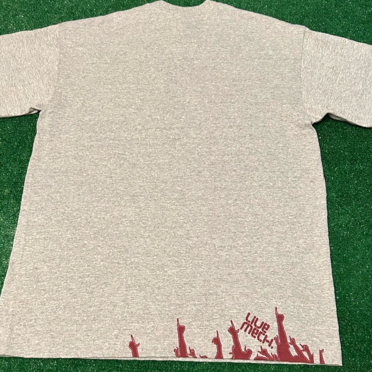 Olive VINTAGE Live Mech T-Shirt Mens L Gray 90s Y2K Hip Hop Skater Skate Rap Grunge Punk USA Mens Size US L / EU 52-54 / 3 - 2 Thumbnail