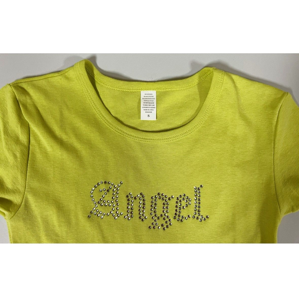Japanese Brand Green ‘Angel’ Diamond Y2K Graphic Tee T-Shirt Top Size S 🪽 Size S / US 4 / IT 40 - 5 Thumbnail