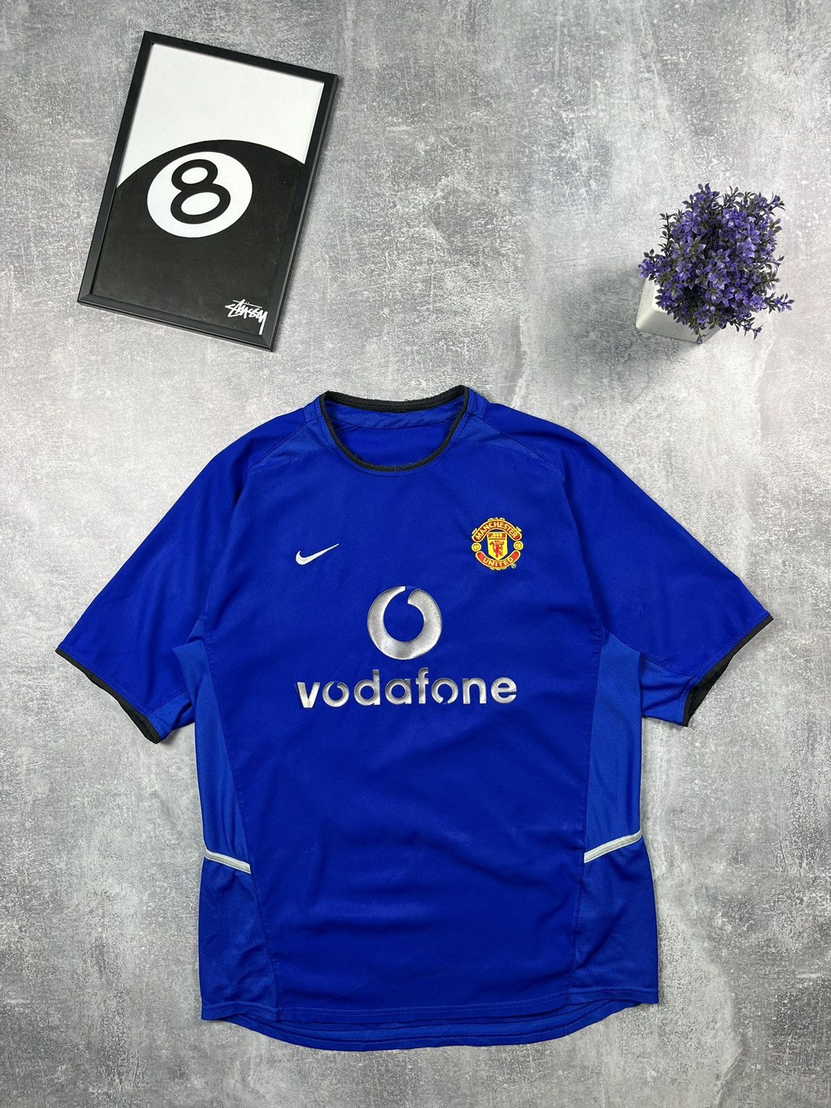 NIKE Manchester United 2002-2003 hotsell third blue jersey kit