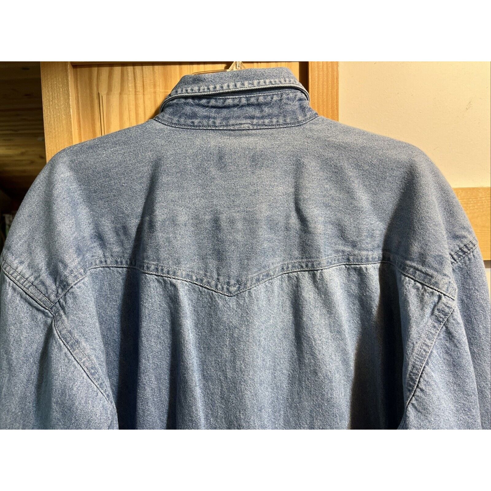 Dickies Dickies Shirt Mens Large Blue Denim LS Workwear Cotton Dark Size US L / EU 52-54 / 3 - 10 Thumbnail