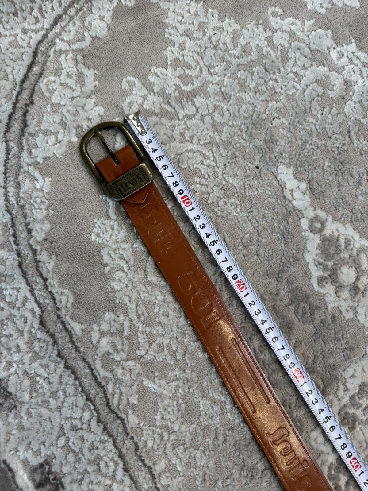 Levi's Vintage Levis 501 Belt Brown Leather Y2K Size ONE SIZE - 5 Thumbnail