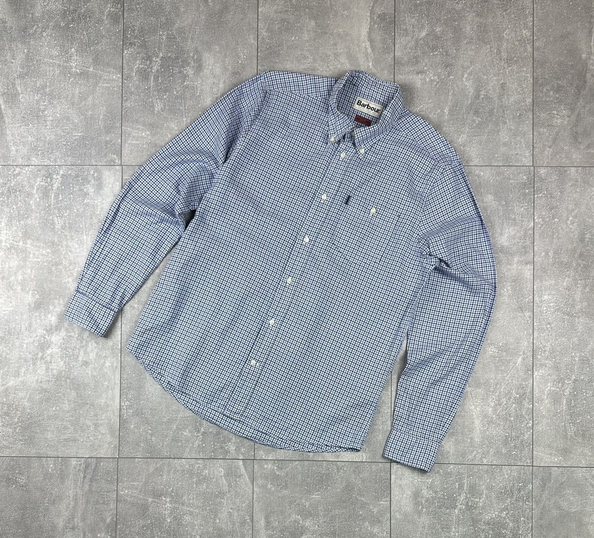 Barbour Barbour Checked Blue/White Shirts Button Up Small Tab Logo Size US M / EU 48-50 / 2 - 1 Thumbnail