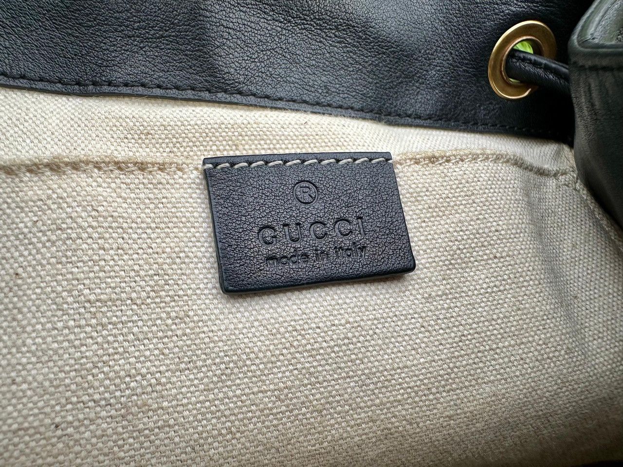 Gucci Authentic Gucci Leather GG Marmont Web Flap Chain Backpack Size ONE SIZE - 18 Thumbnail