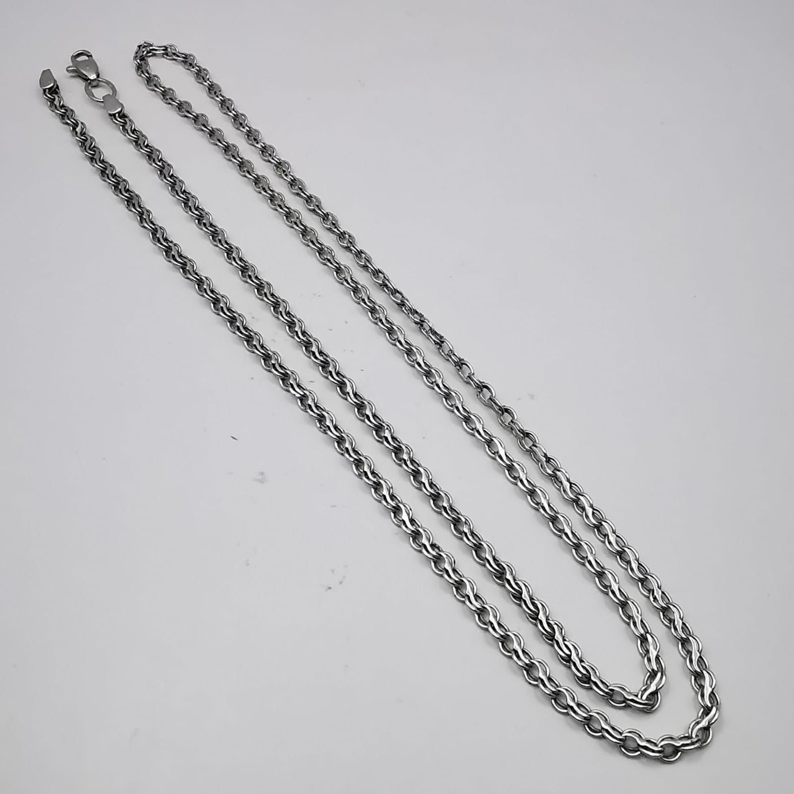 Vintage Jewelry Chain 925 Sterling Silver Signed 1085g