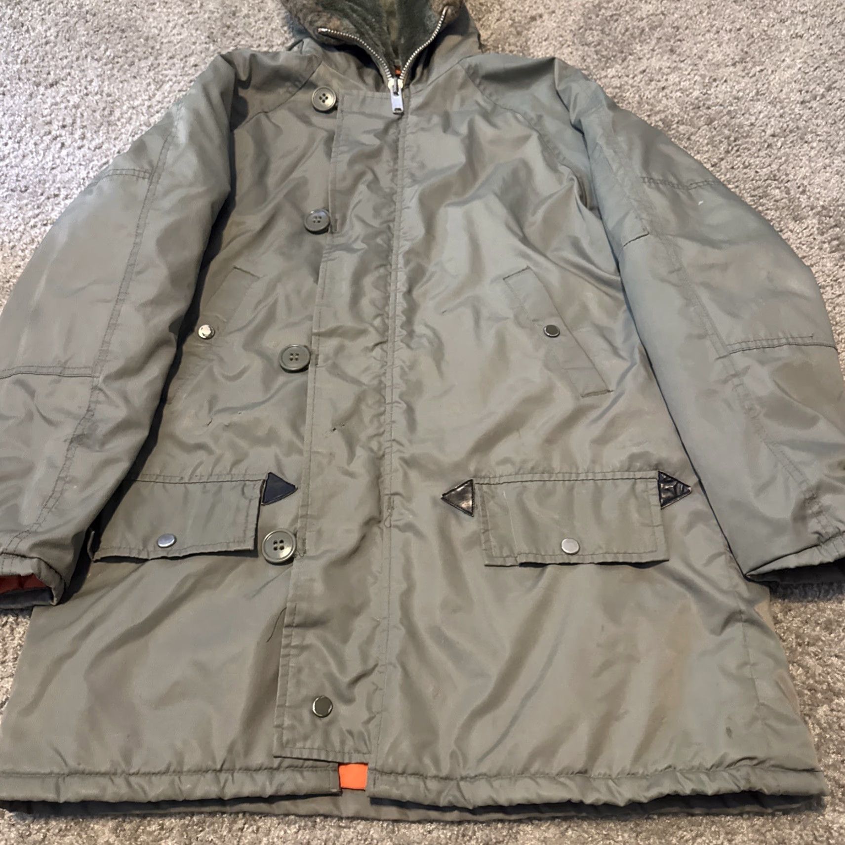 JCPenney VINTAGE JCPenney Parka Jacket Army Green Insulated Full Zip Nylon Adult S Mens Size US S / EU 44-46 / 1 - 7 Thumbnail