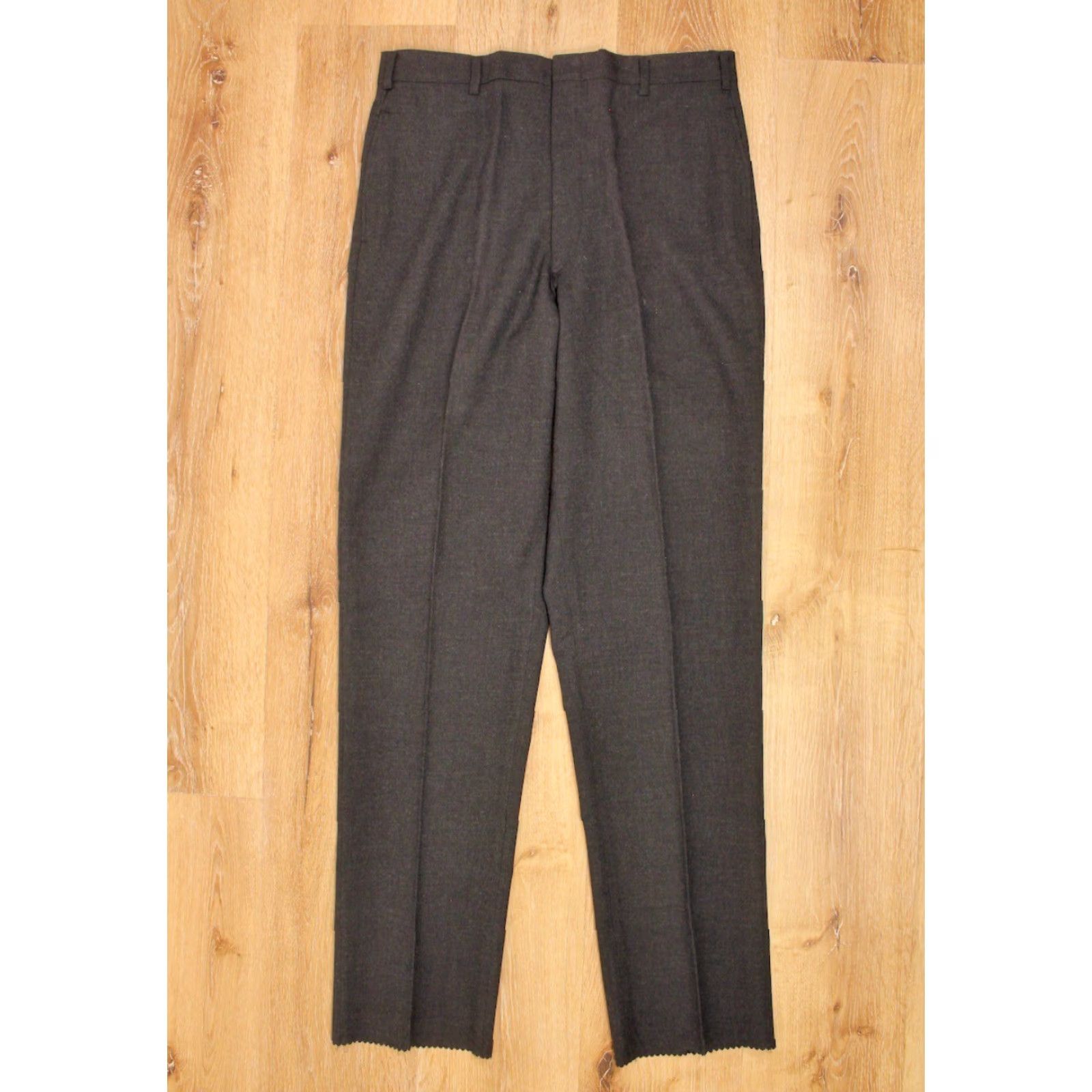 Haggar VINTAGE Men's VTG 1950s 1960s NOS Dark Grey Tapered Drop Loop Pants 32x34 50s Trousers Haggar Peg/Tapered Mens Size US 32 / EU 48 - 2 Thumbnail