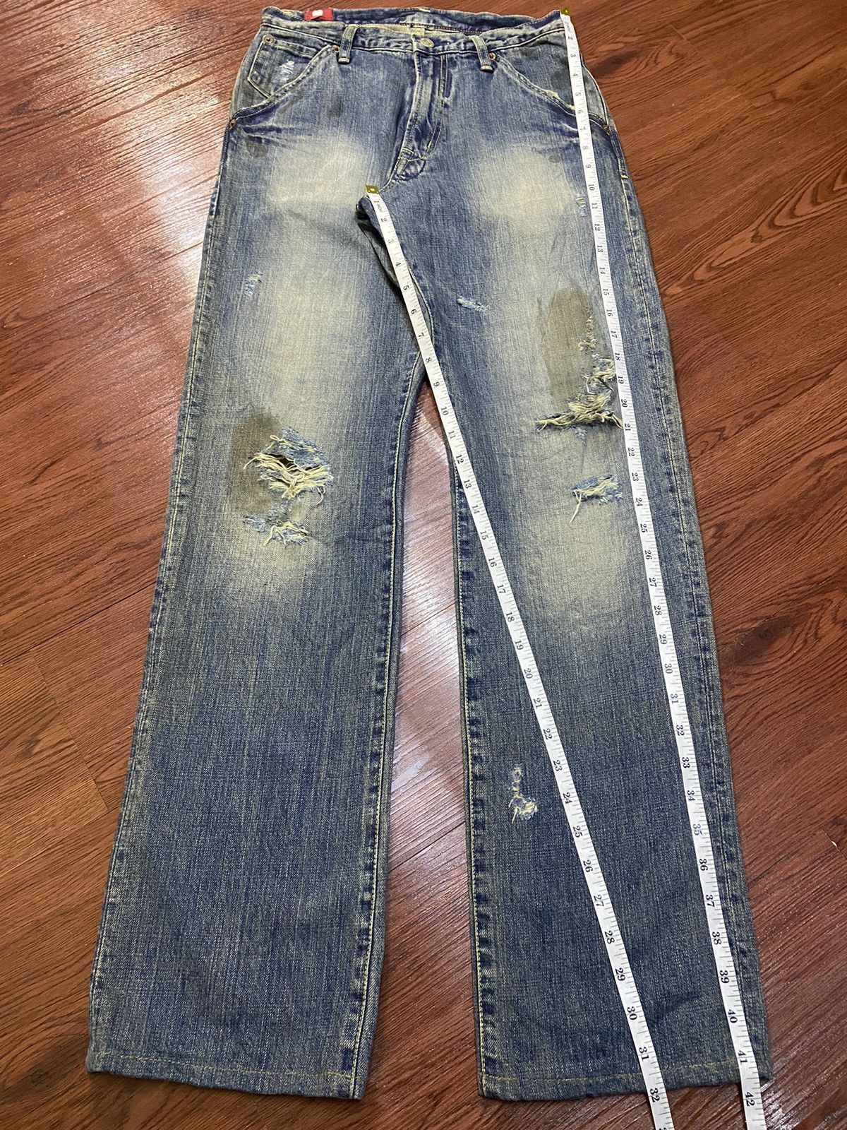 Japanese Brand Vintage Y2K Japanese Brands Mud Wash Grunge Jeans Size US 27 - 15 Thumbnail