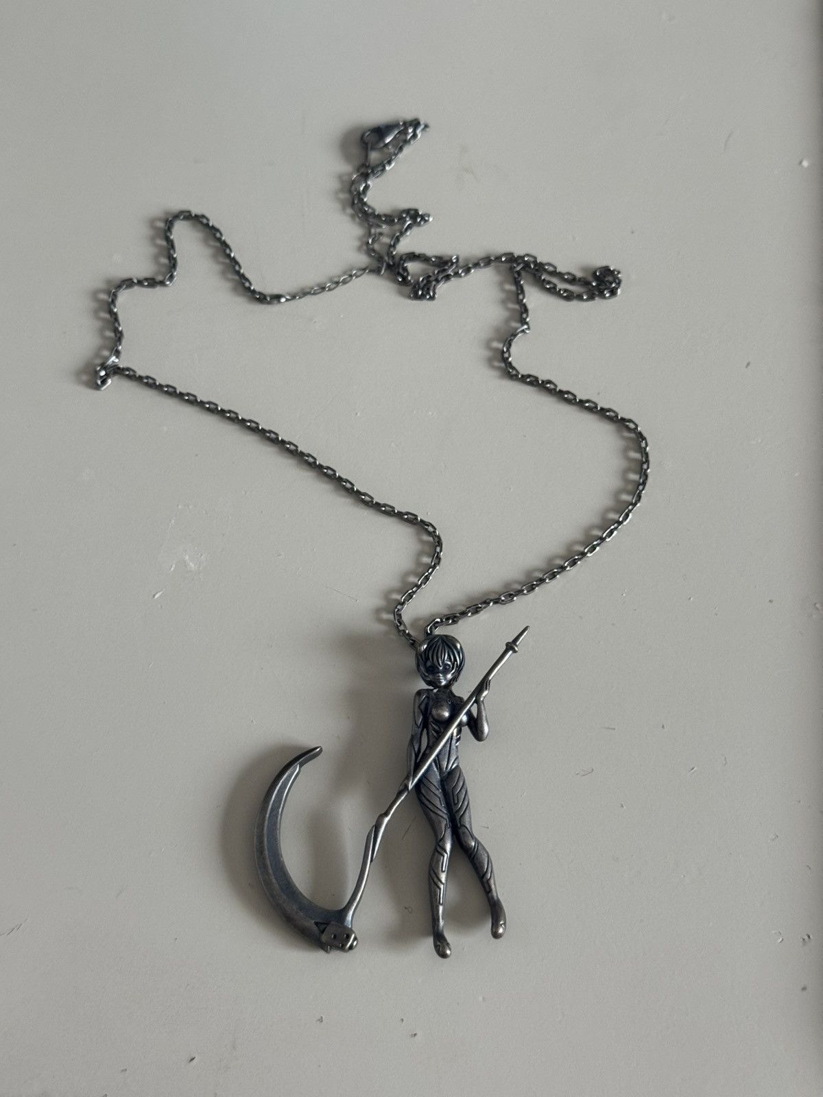 Rough Simmons Evangelion Rei Scythe Pendant