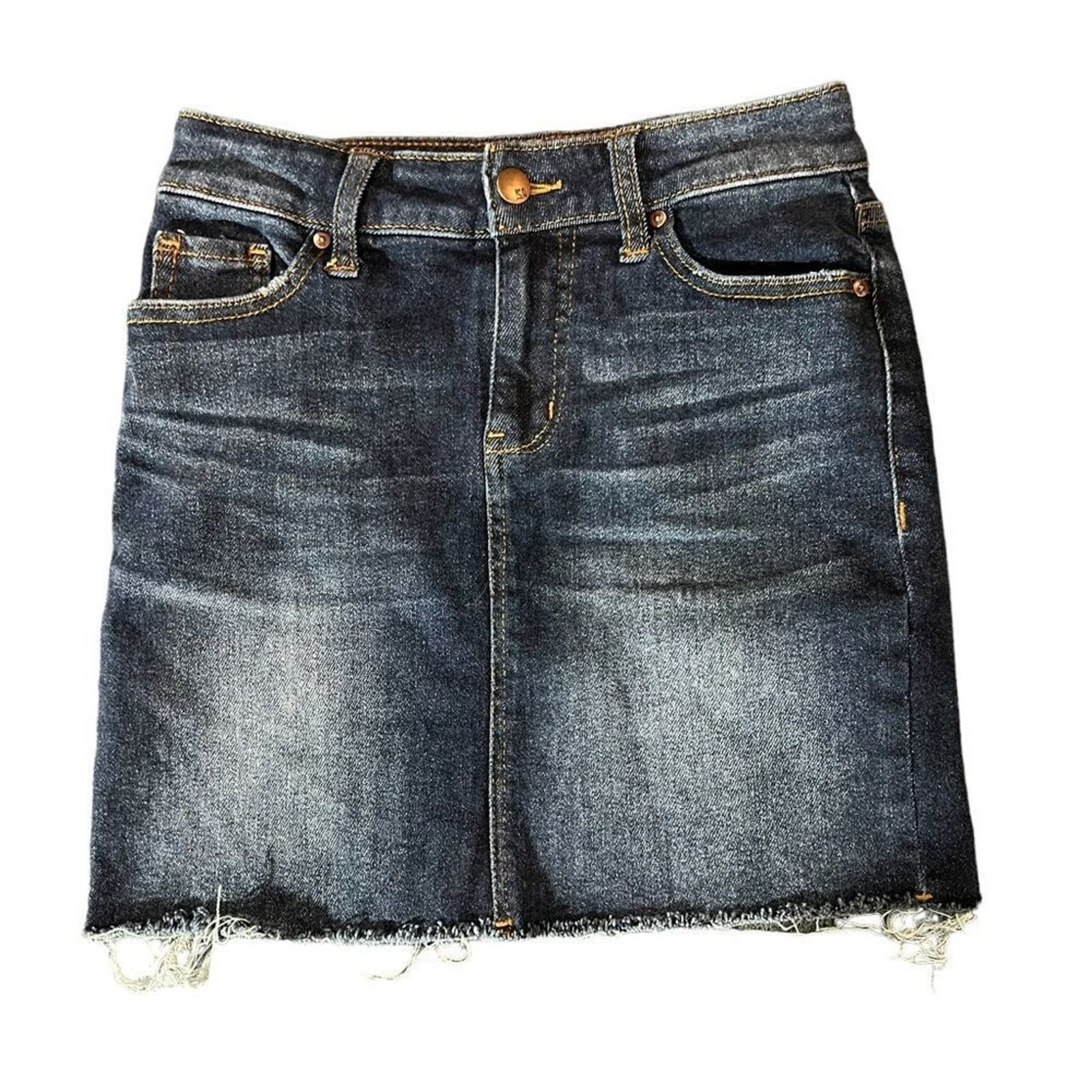 Rsq RSQ Collective Skirt Womens Size 0 Blue Dark Wash Denim Size 24" / US 00 / IT 34 - 2 Thumbnail