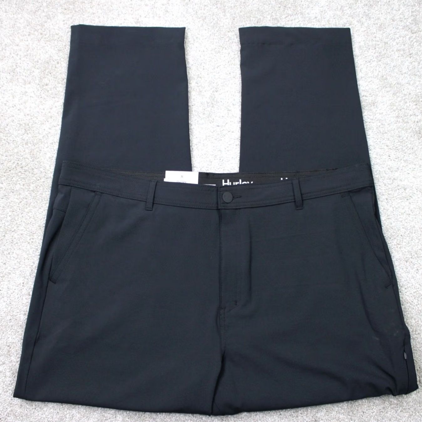 Hurley Hurley Pants Mens 40x32 Black Joggers Performance Poly Stretch Straight Leg NWT Casual PANTS Mens Black 40x32 Size US 40 / EU 56 - 2 Thumbnail