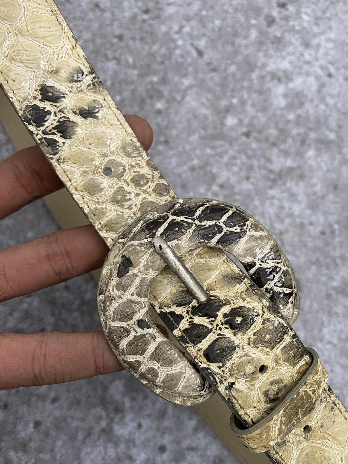 If Six Was Nine Snakeskin pattern belt Size ONE SIZE - 4 Thumbnail