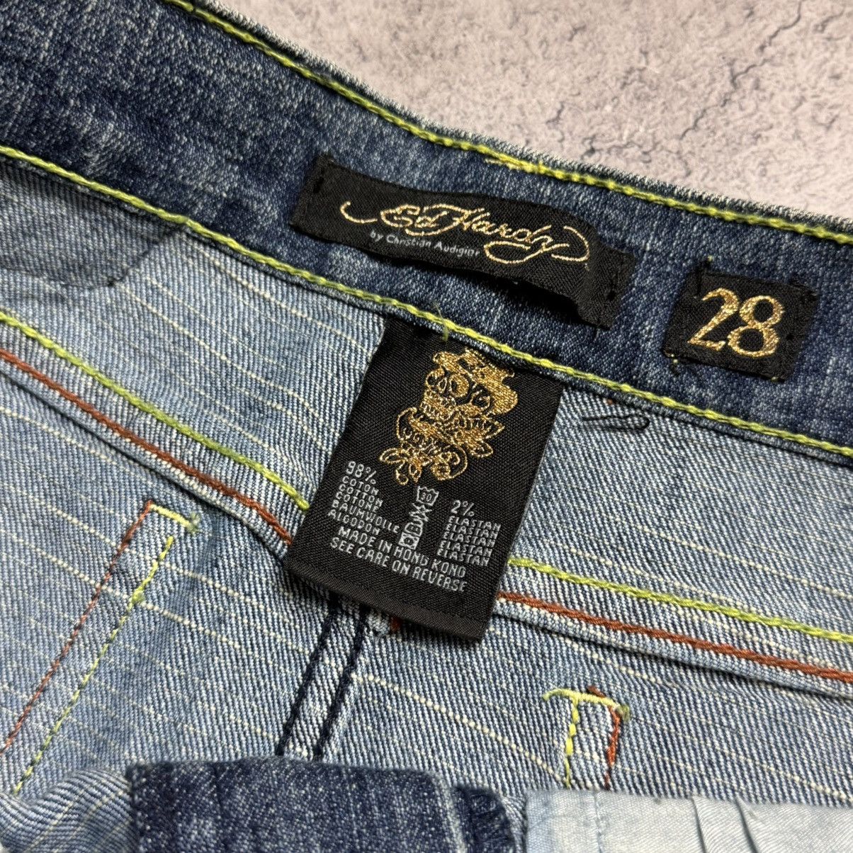 Ed Hardy NEW ED HARDY Vintage Denim Skirt Size 28" / US 6 / IT 42 - 6 Thumbnail