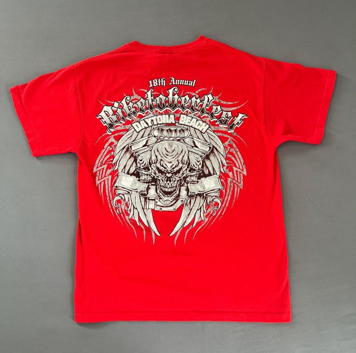 Delta Biker Skull Tee - Daytona Beach Biketoberfest Graphic Tee Size US M / EU 48-50 / 2 - 1 Thumbnail