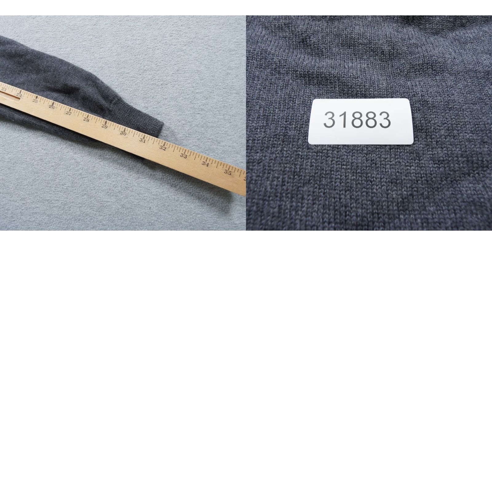 Vintage Jeremy Argyle NYC Sweater Mens Large Gray 1/4 Zip Pullover Merino Wool Knit Size US L / EU 52-54 / 3 - 8 Thumbnail
