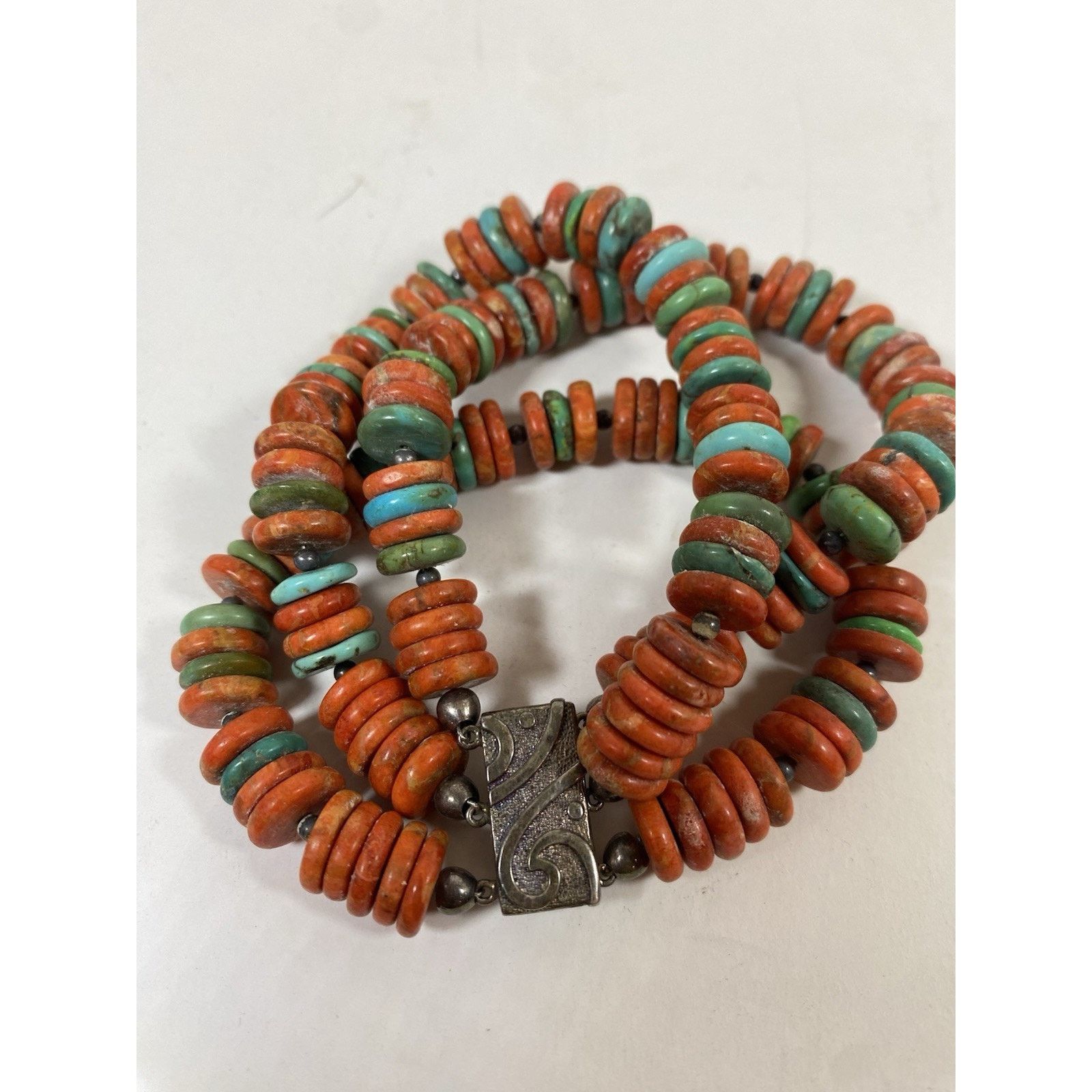 Other Turquoise Coral Necklace and Bracelet Set Sterling Southwest Size ONE SIZE - 4 Thumbnail