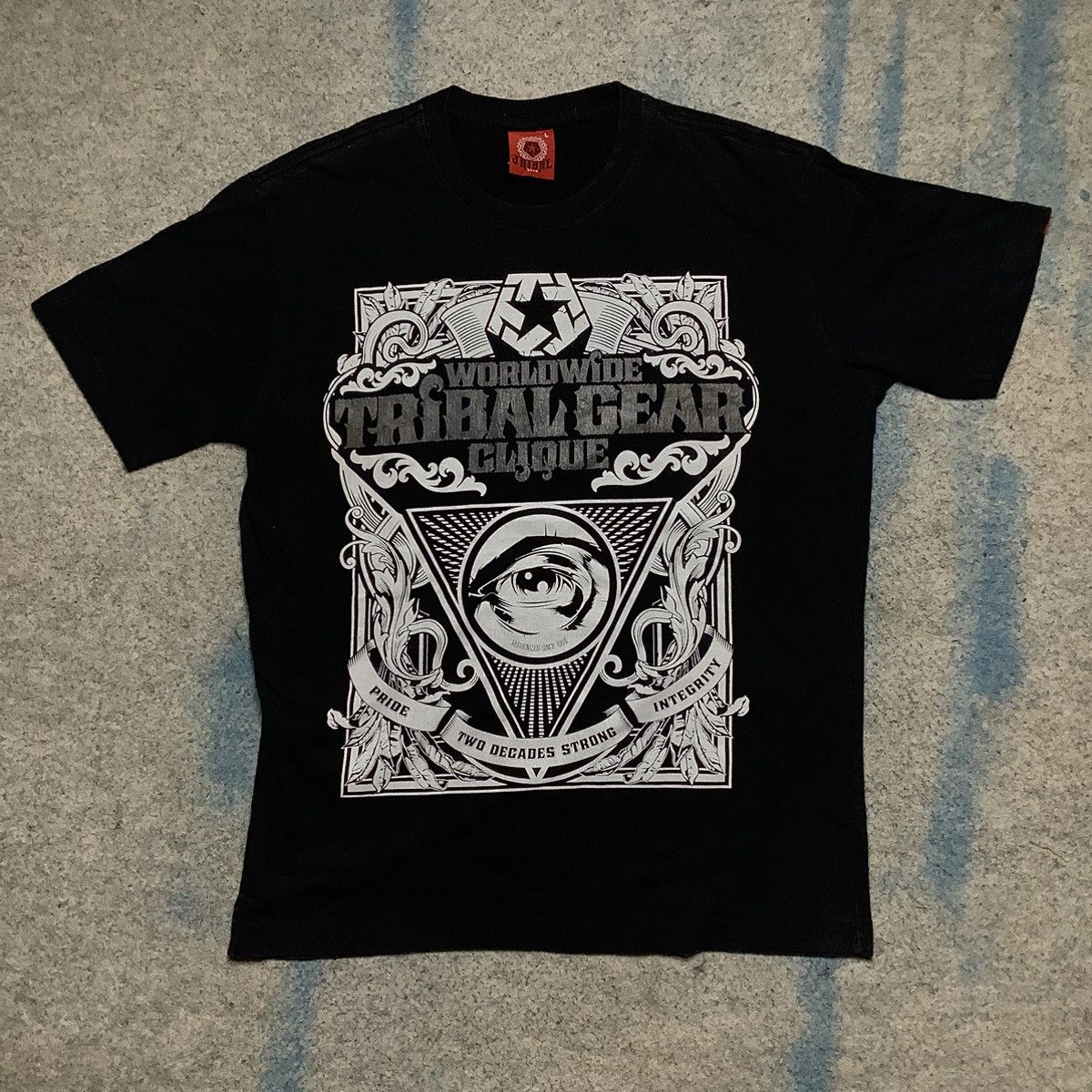 If Six Was Nine × Tribal Streetwear Tribal Gear Illuminati One Eyes Streetwear Vintage Size US L / EU 52-54 / 3 - 1 Thumbnail