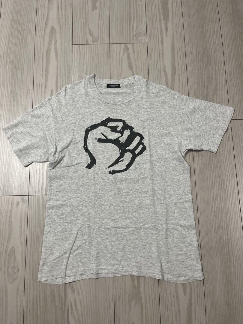 image of Undercover Archive Fist Motif Tee in Heather Gray, Men's (Size Medium)