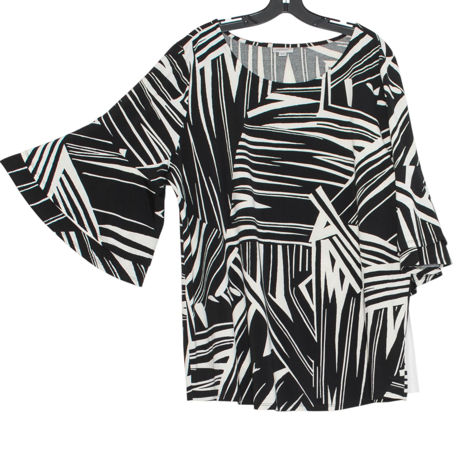 Avenue Avenue Top 3/4 Bell Sleeve Minimalist Stretch Black 22/24 Size 3XL / US 20-22 - 1 Thumbnail