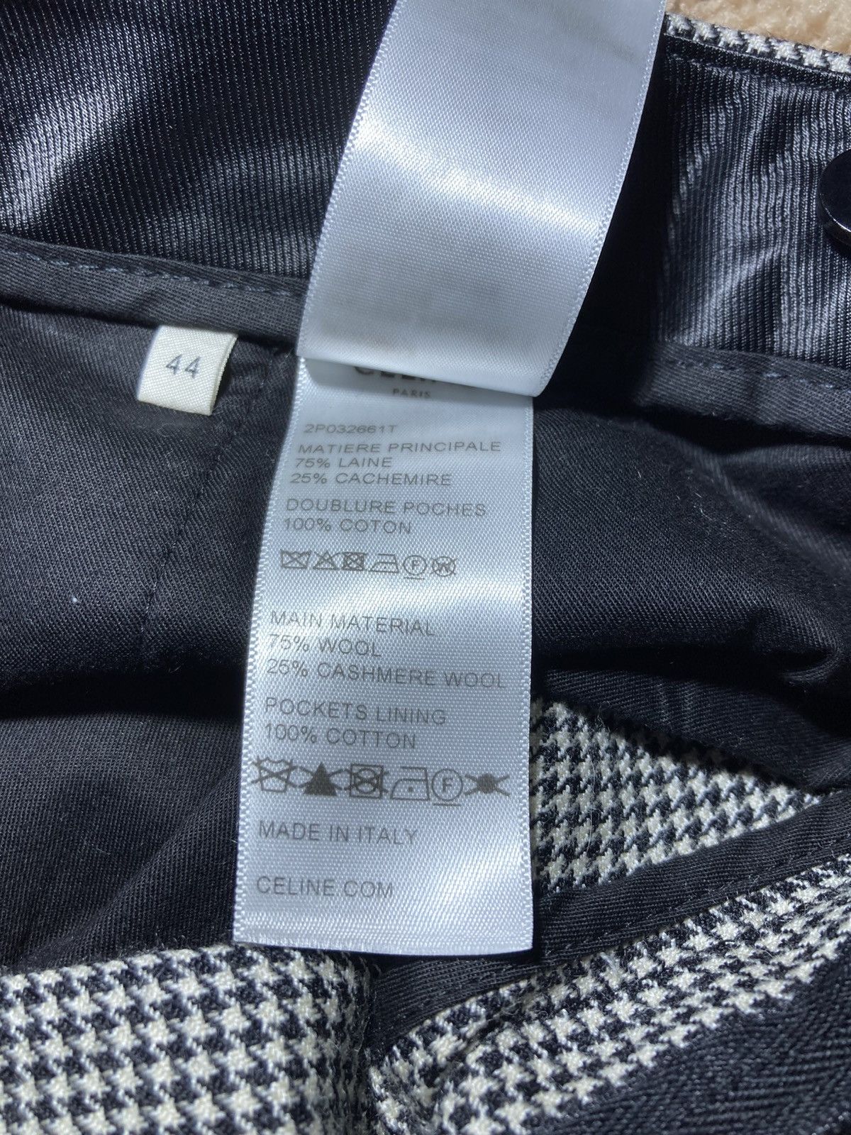 Celine × Hedi Slimane SS23 Celine Houndstooth Cropped Pants 44 2023 Check Skate 46 Size US 28 / EU 44 - 7 Thumbnail
