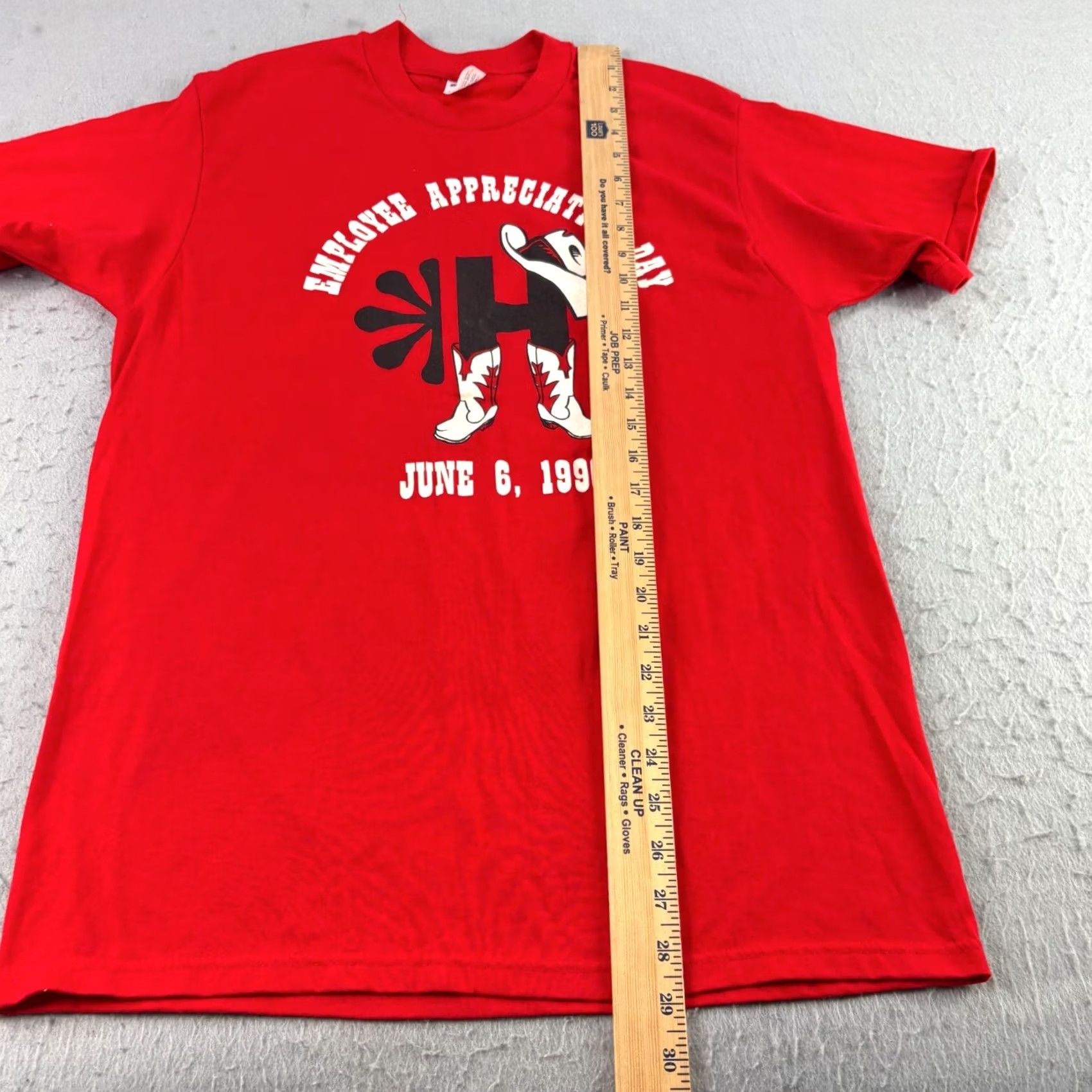 Vintage VINTAGE 90s Stedman Shirt Mens L Red 90s Graphic Print Crew Neck Short Sleeve Cotton Blend Size US L / EU 52-54 / 3 - 6 Thumbnail