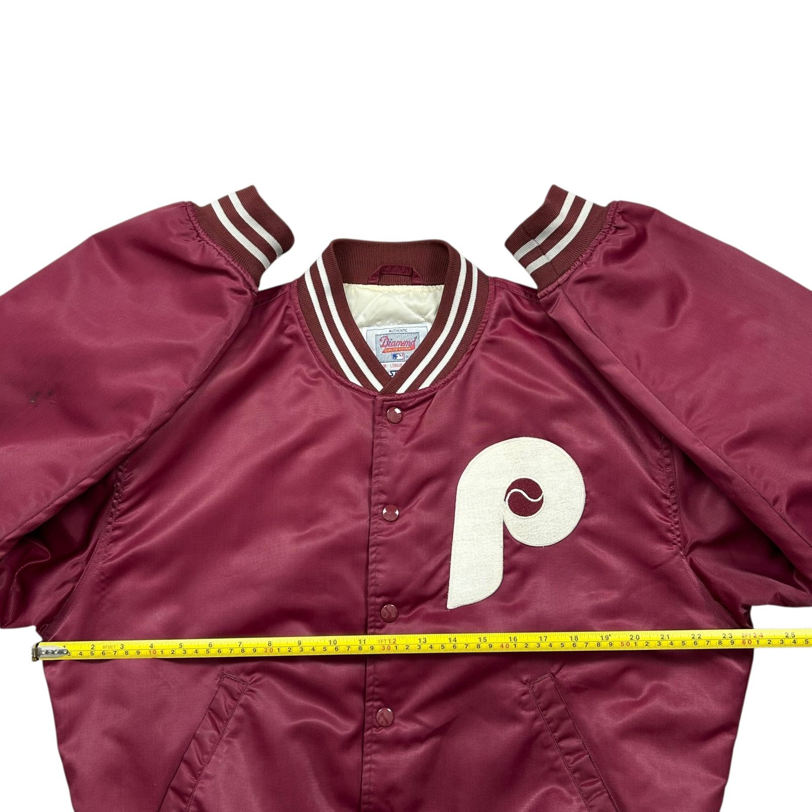 MLB VTG 90s PHILADELPHIA PHILLIES STARTER SATIN JACKET SPELL OUT Size US M / EU 48-50 / 2 - 12 Thumbnail