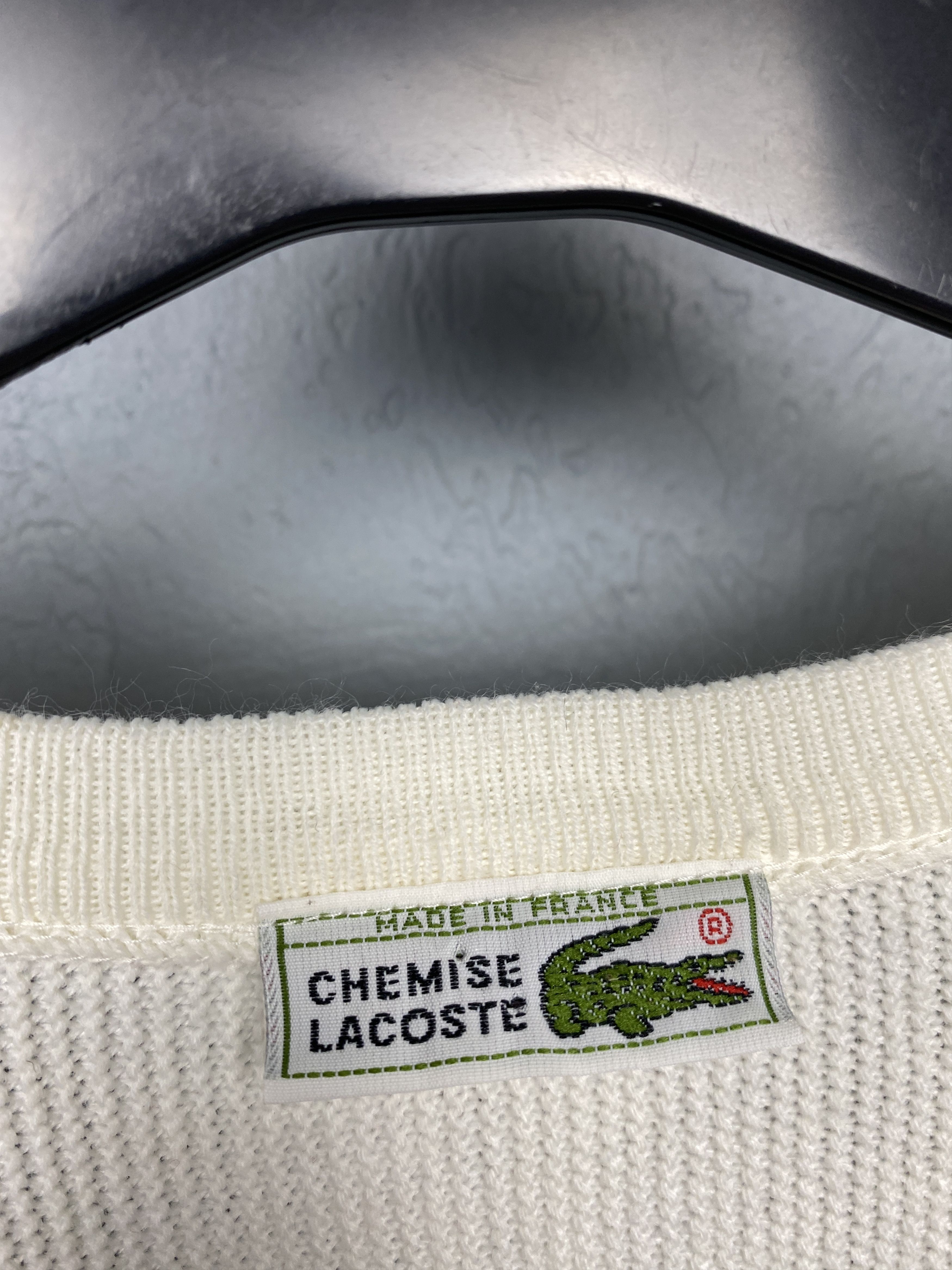 Lacoste Chemise Lacoste Vintage Mens Knit V-Neck Sweater Size US L / EU 52-54 / 3 - 4 Thumbnail