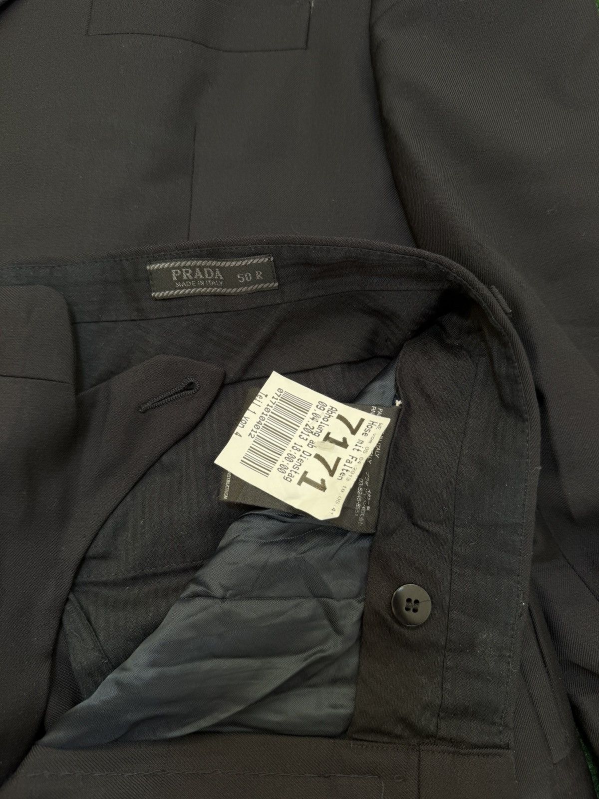 Prada PRADA Suit Jacket Coat Blazer Pants Trousers Wool Size 50R - 8 Thumbnail