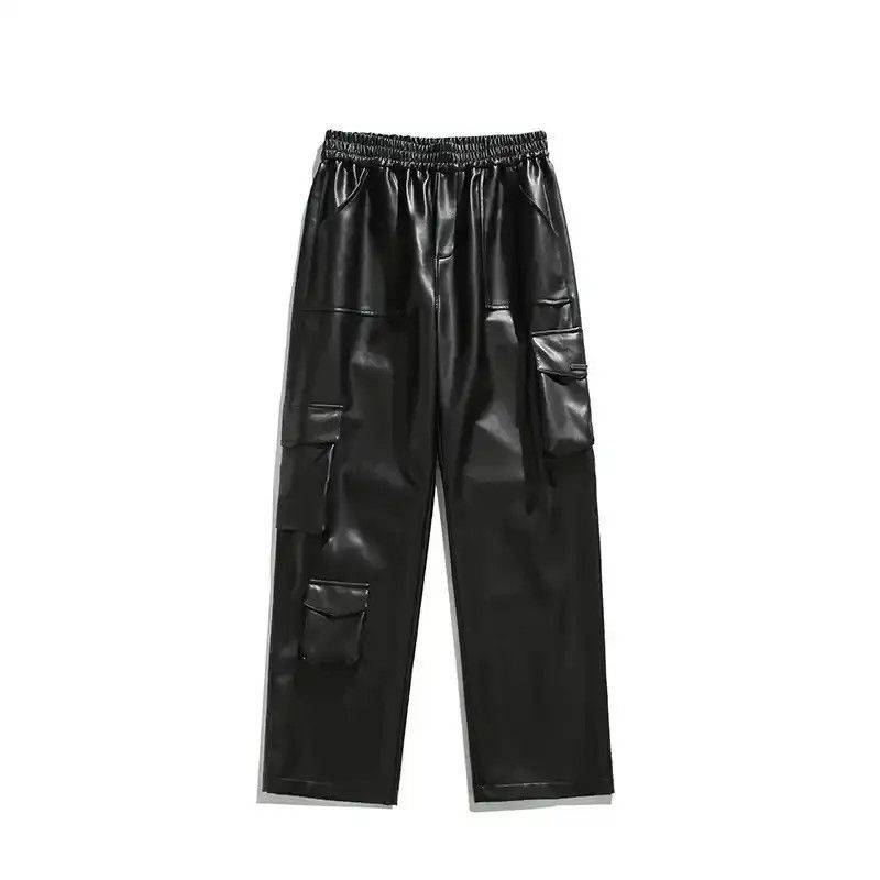 Japanese Brand × Vintage Avant garde multi pocket cargo pu leather pants Size US 30 / EU 46 - 3 Thumbnail