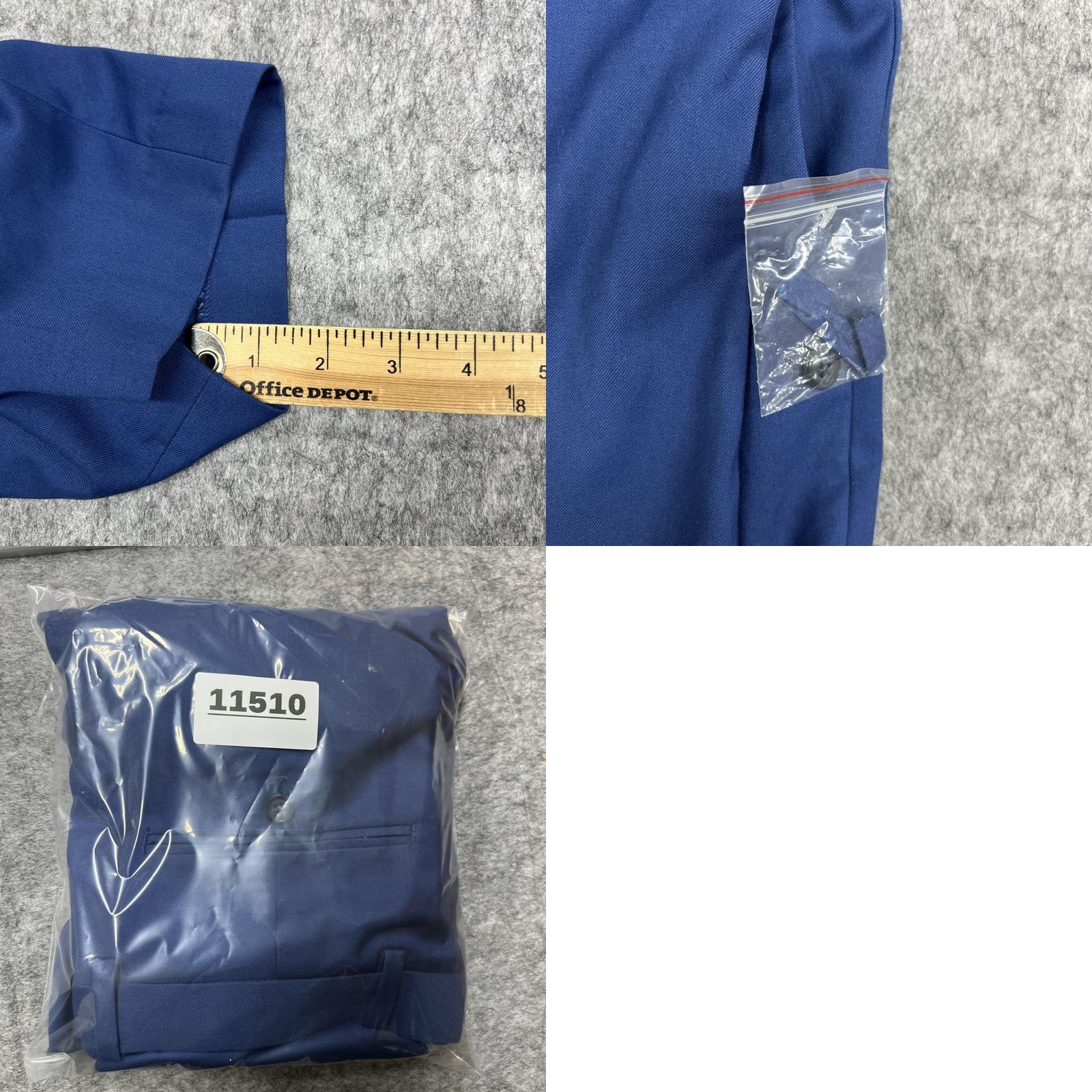 Perry Ellis Perry Ellis Dress Pants Mens 30x30 Blue Stretch Flat Front Straight Leg Workwear Office Trousers Size US 30 / EU 46 - 10 Thumbnail