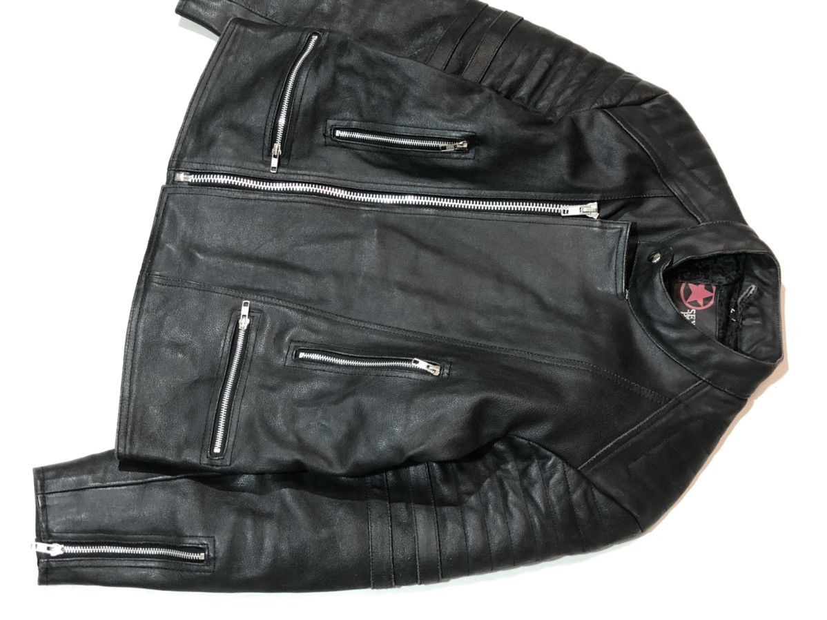 Harley Davidson × Honda × Vintage Sexy Punk Leather Jacket biker Motorcycle Racing Size US L / EU 52-54 / 3 - 9 Thumbnail